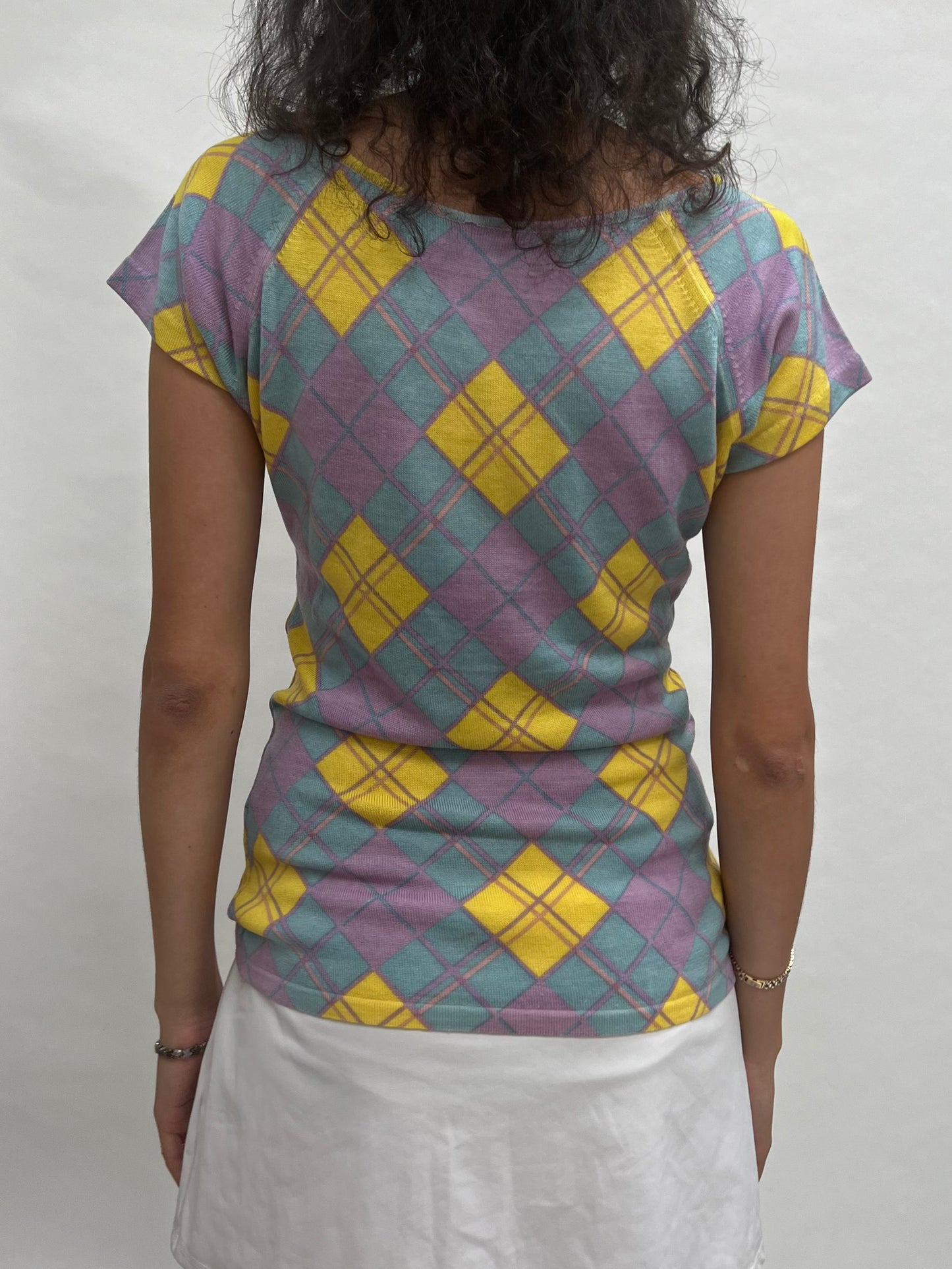 Anna Molinari argyle top
