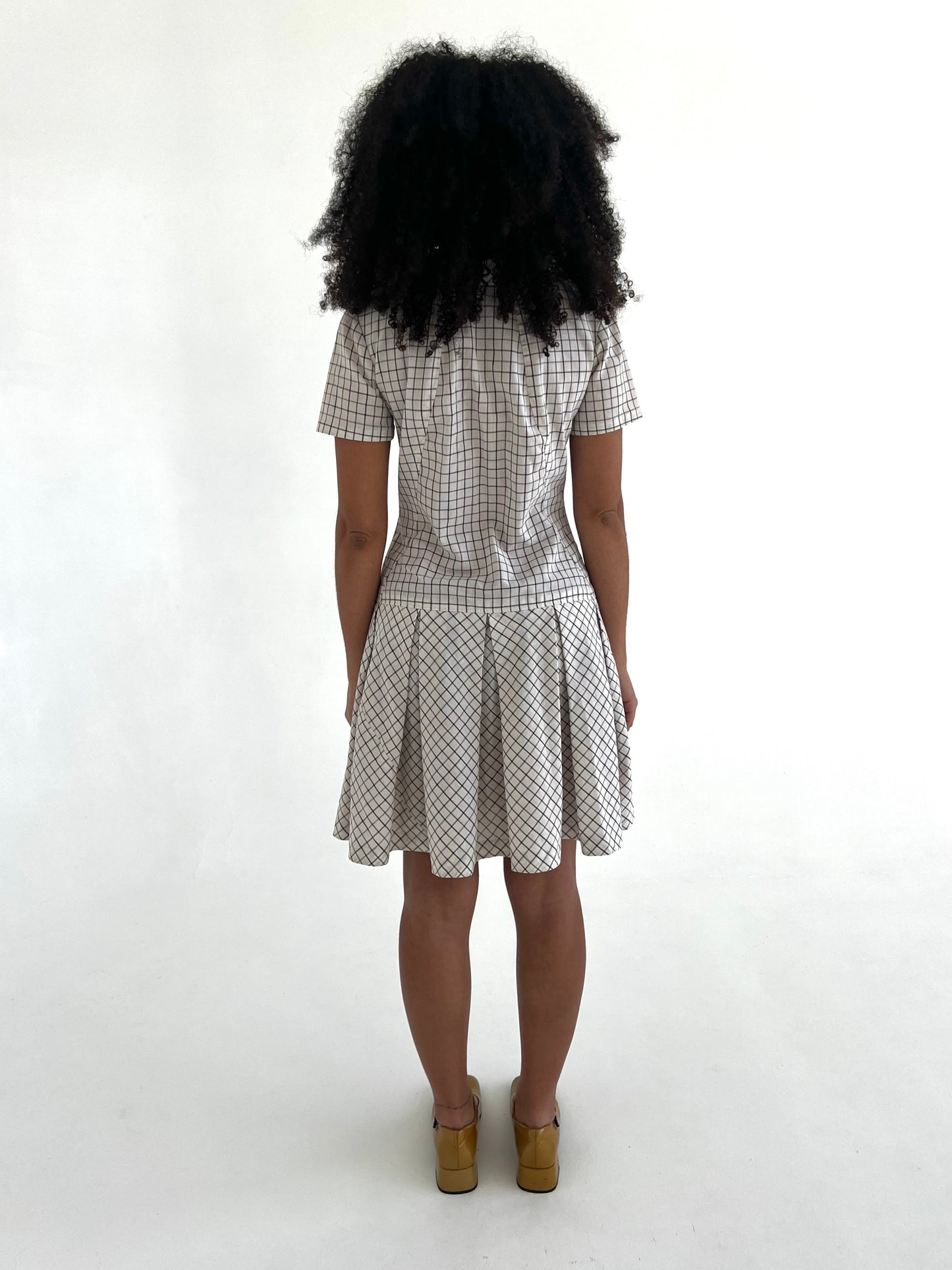 Vintage plaid zip dress