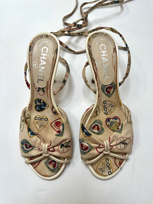 Chanel SS 2006 Valentine strappy heel ˚ʚ♡ɞ˚