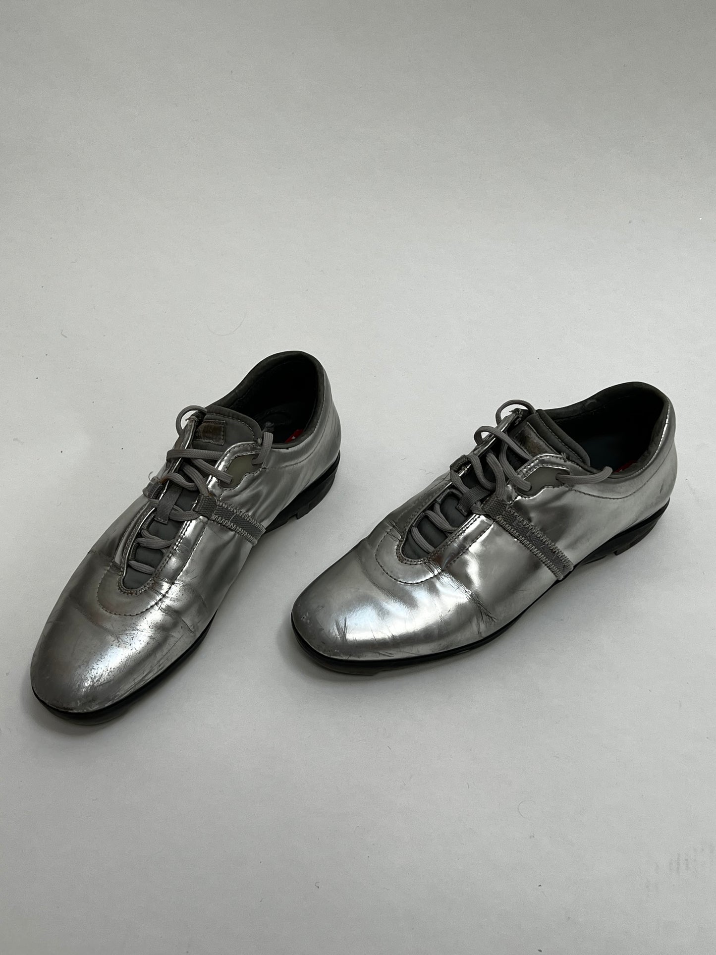 Prada silver trainer