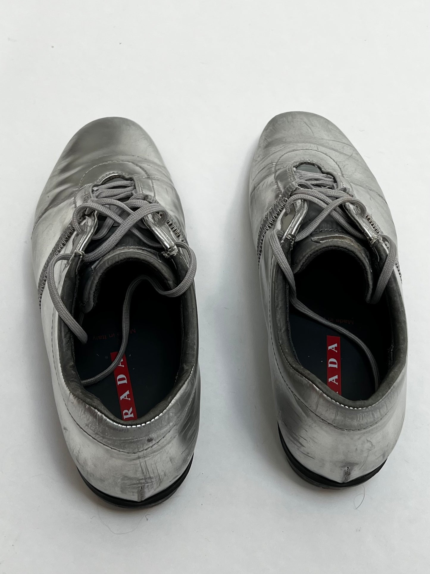 Prada silver trainer