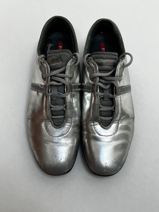 Prada silver trainer