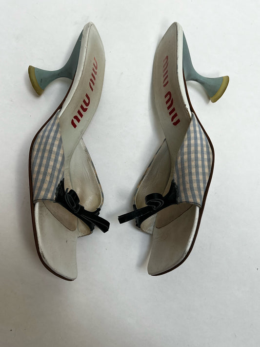 Miu Miu gingham bow heel