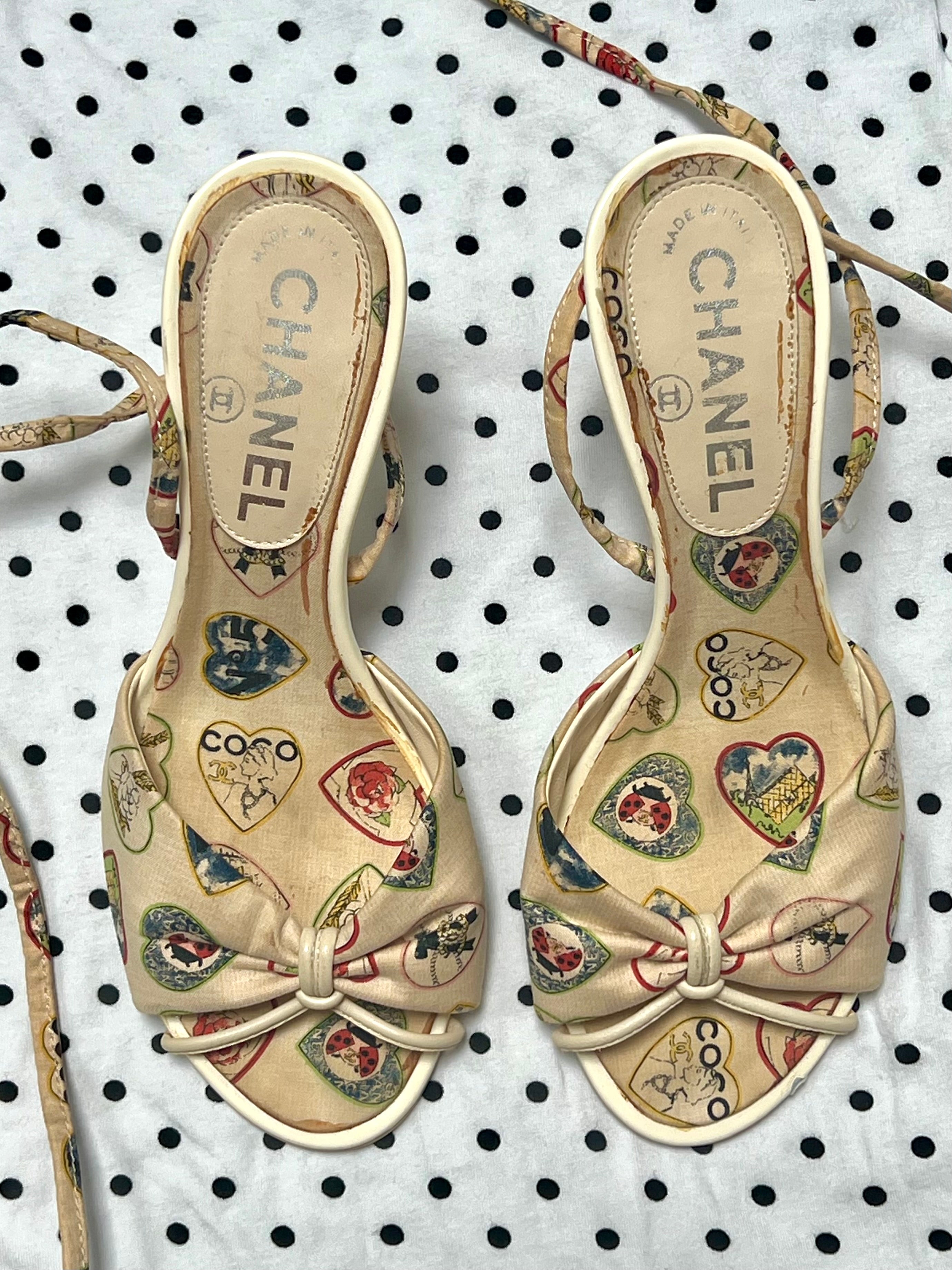 Chanel SS 2006 Valentine strappy heel ˚ʚ♡ɞ˚ – Litttlesister