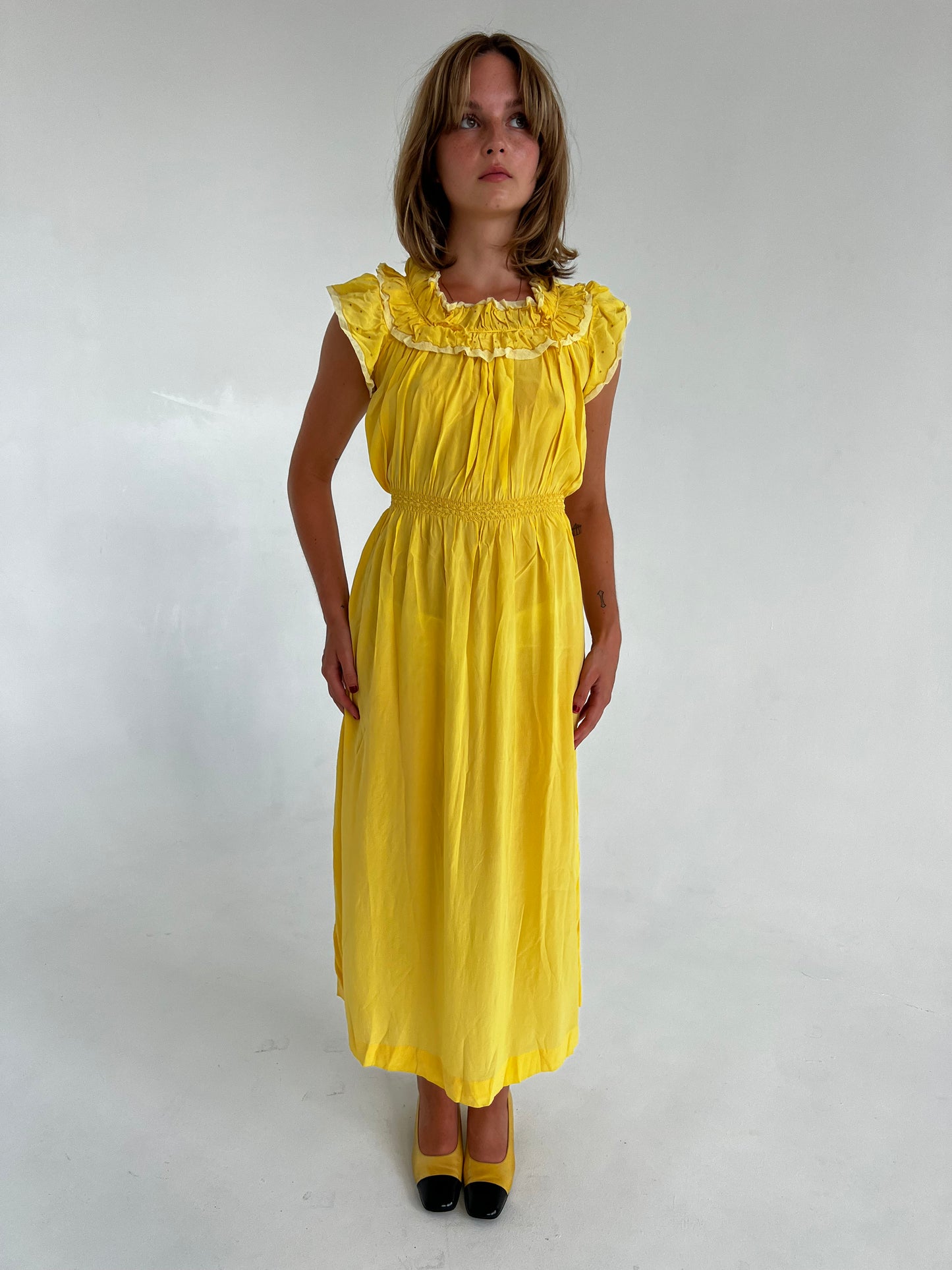 1930s ruffle dress