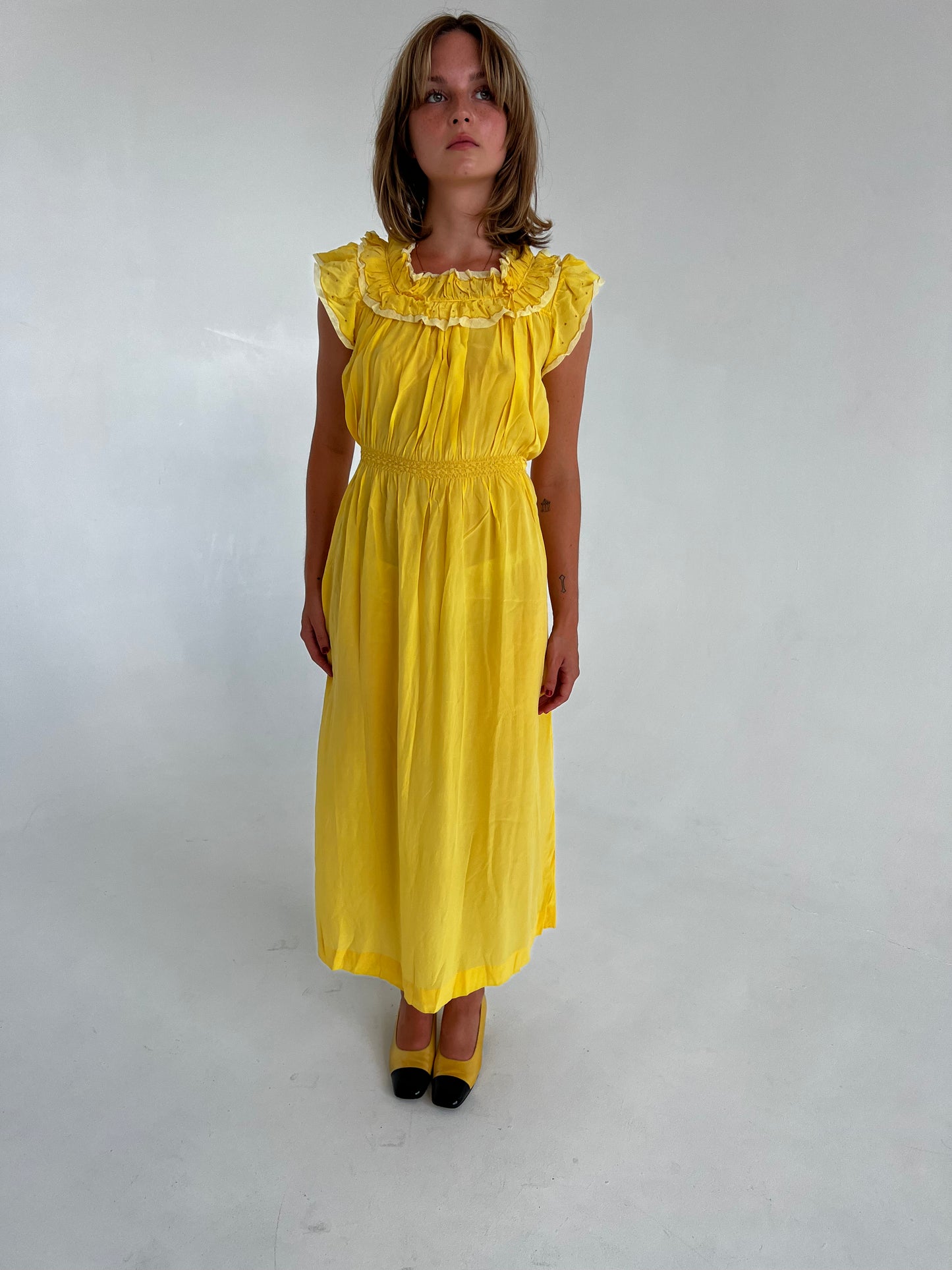 1930s ruffle dress