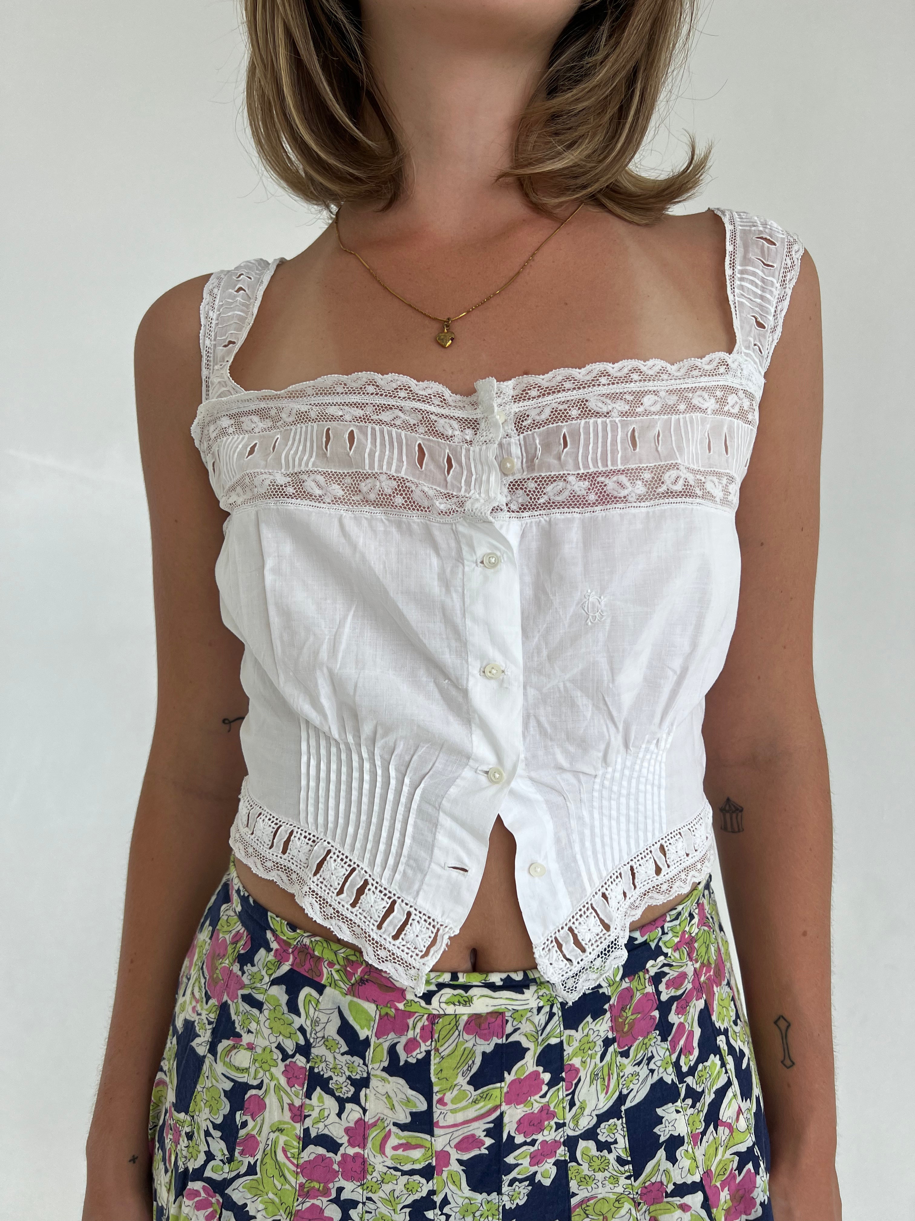 1900s Antique Corset Cover アンティークコルセット Antique 1900s corset cover – littlesister