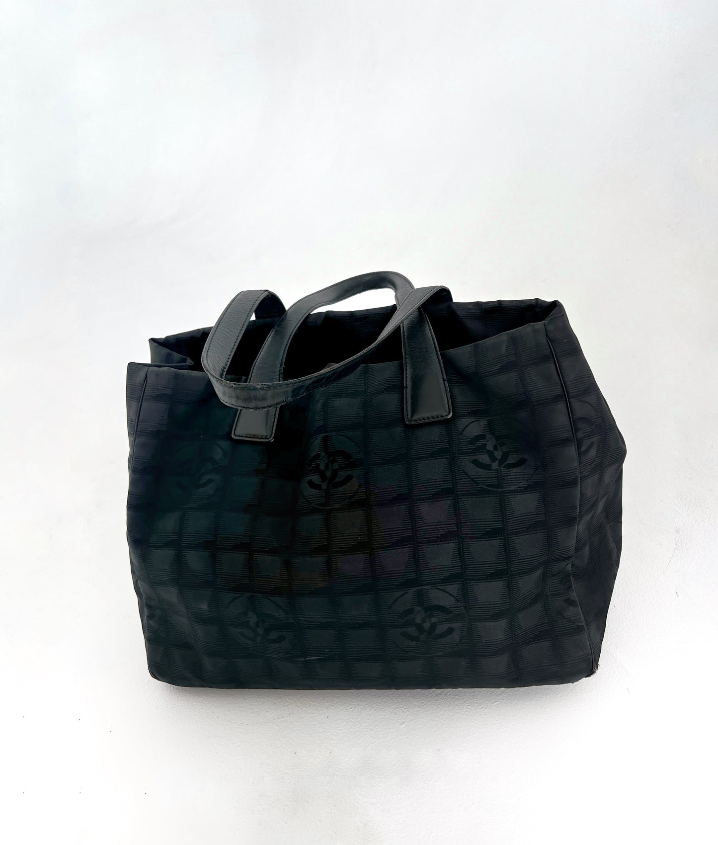 Chanel black travel tote