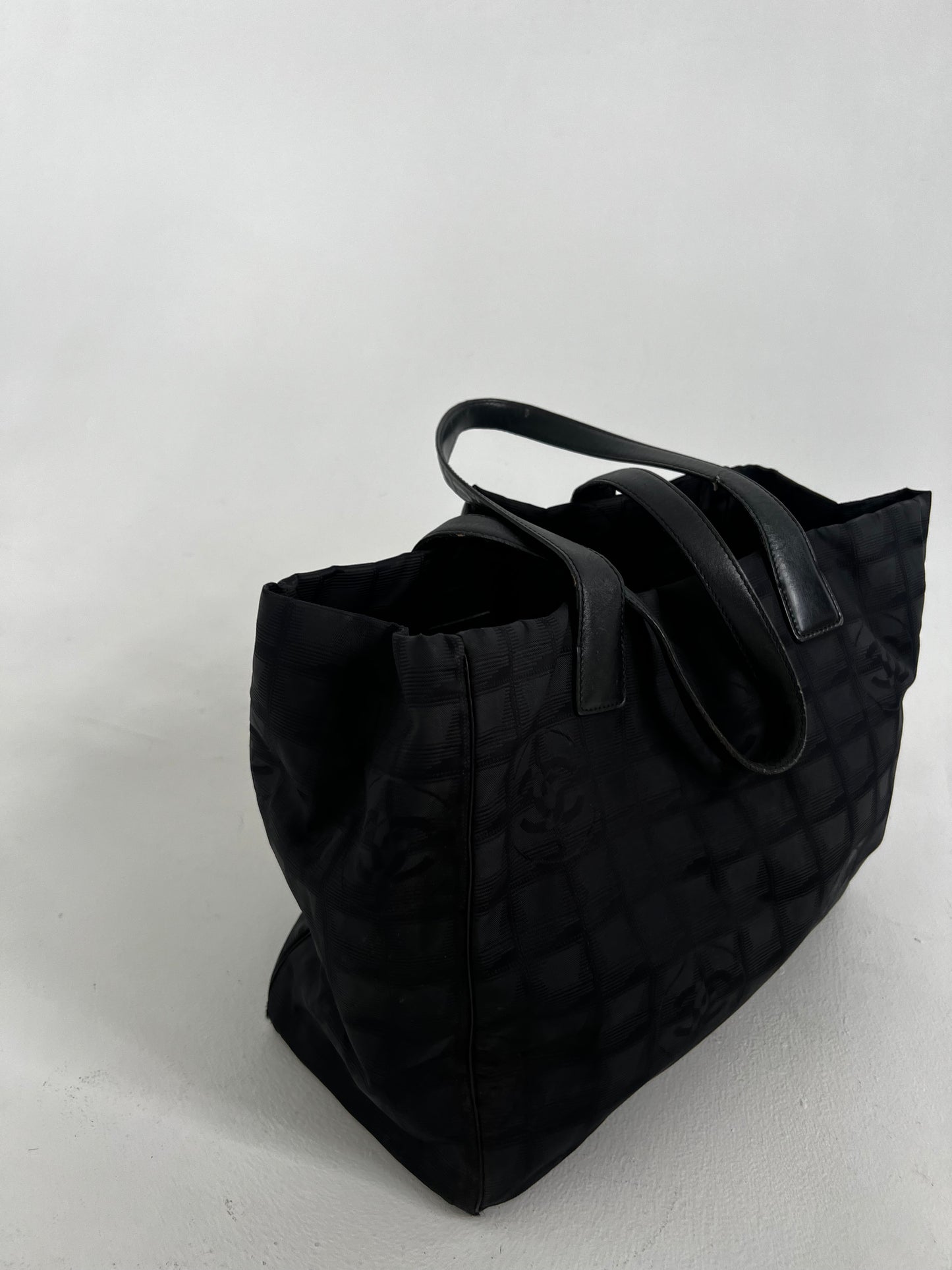 Chanel black travel tote