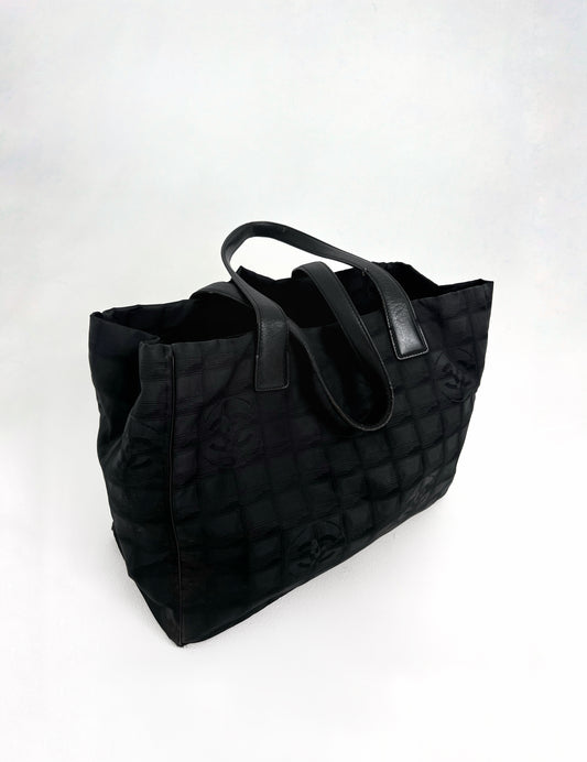 Chanel black travel tote