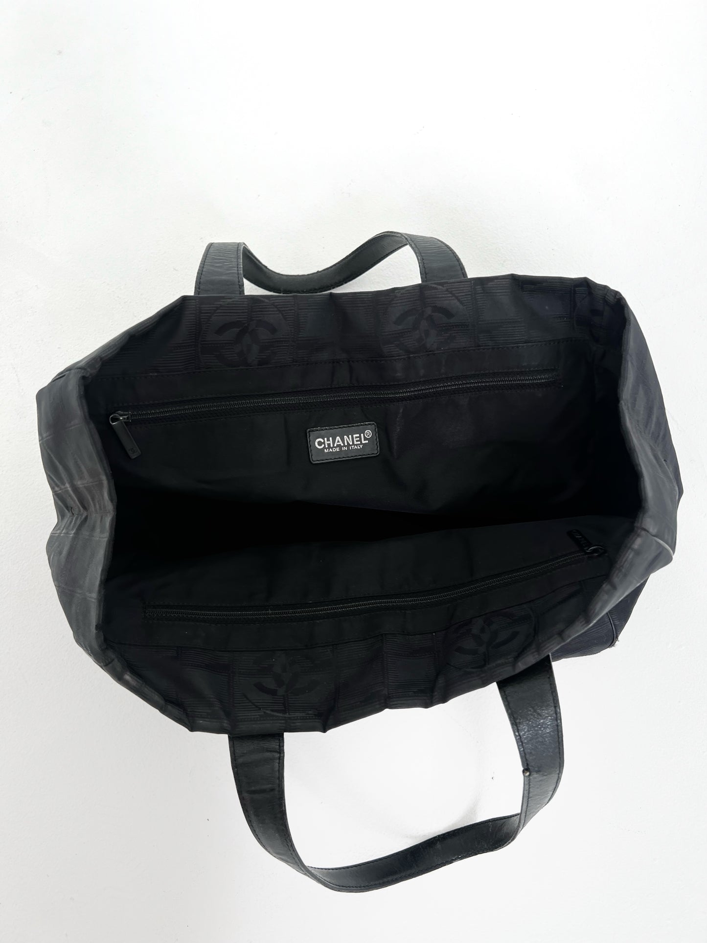 Chanel black travel tote