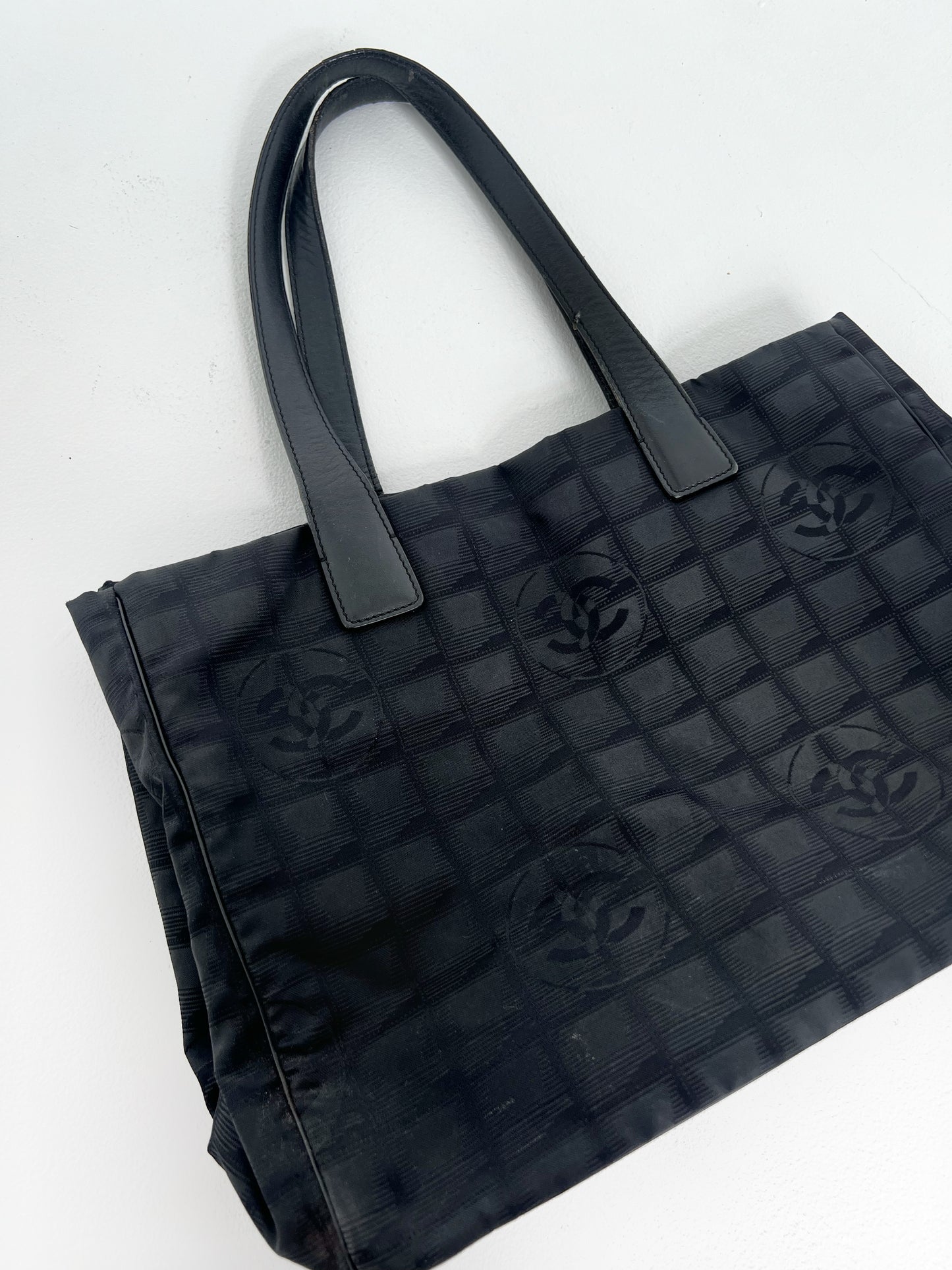Chanel black travel tote