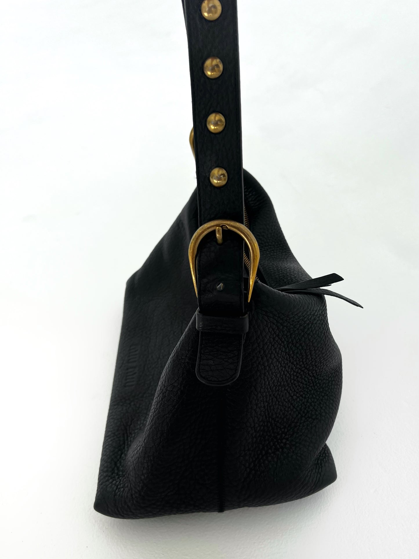 Miu Miu pebble leather studded bag