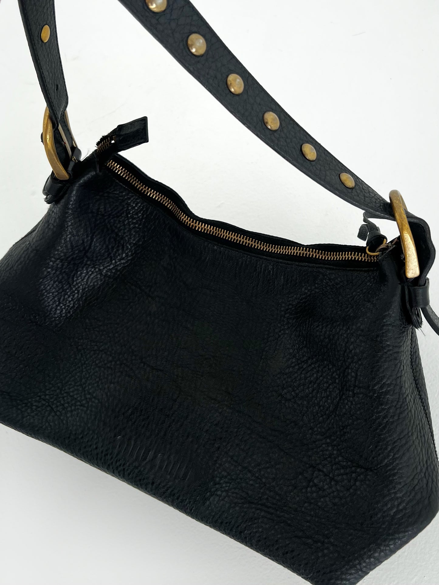 Miu Miu pebble leather studded bag