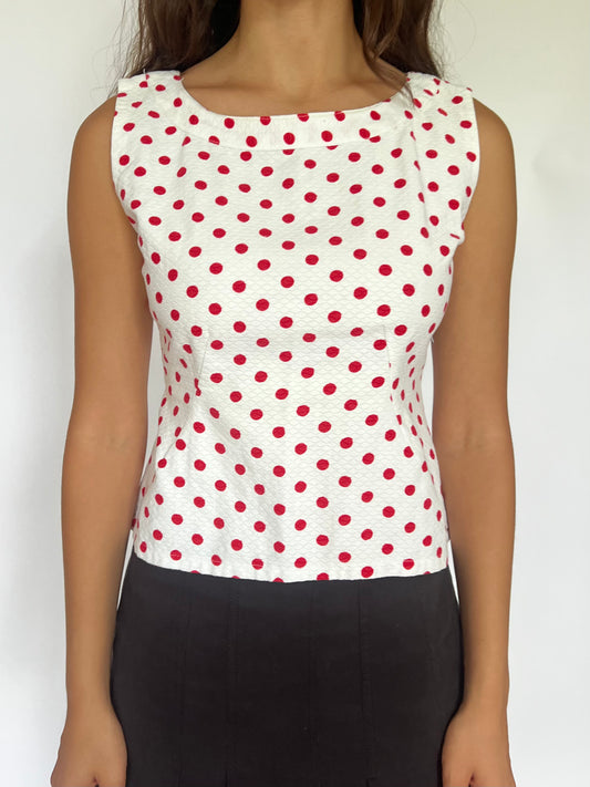 Vintage polka dot top