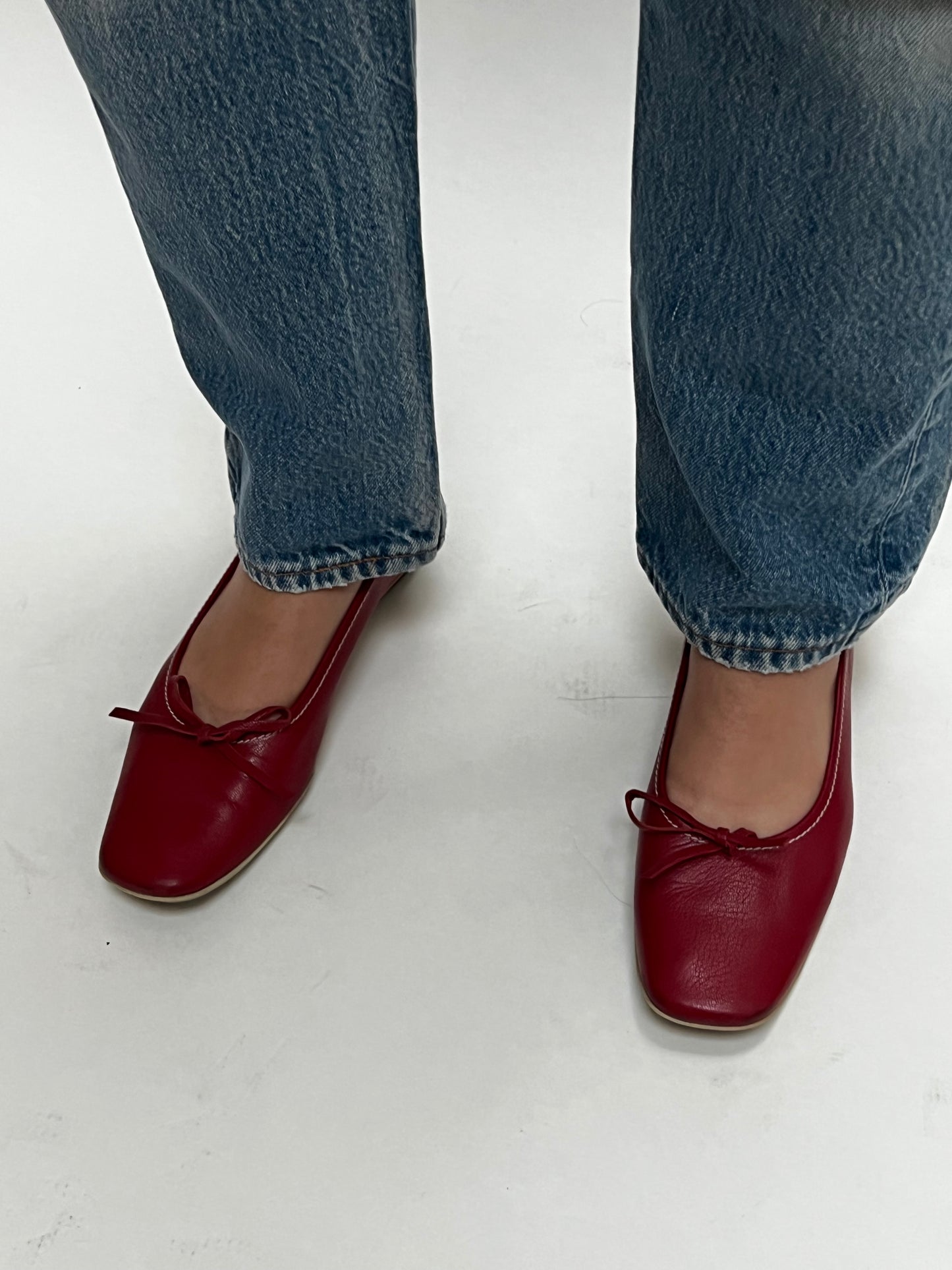 Miu Miu red ballet flat
