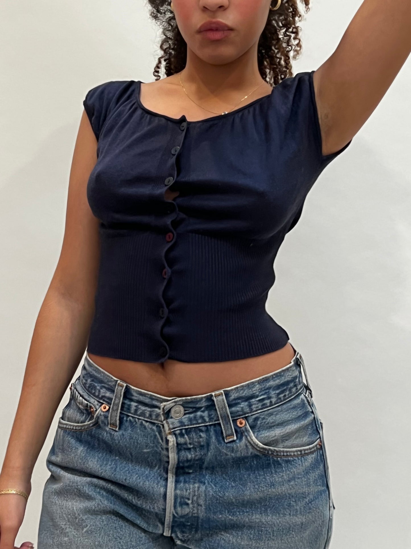 Alberta Ferretti button top