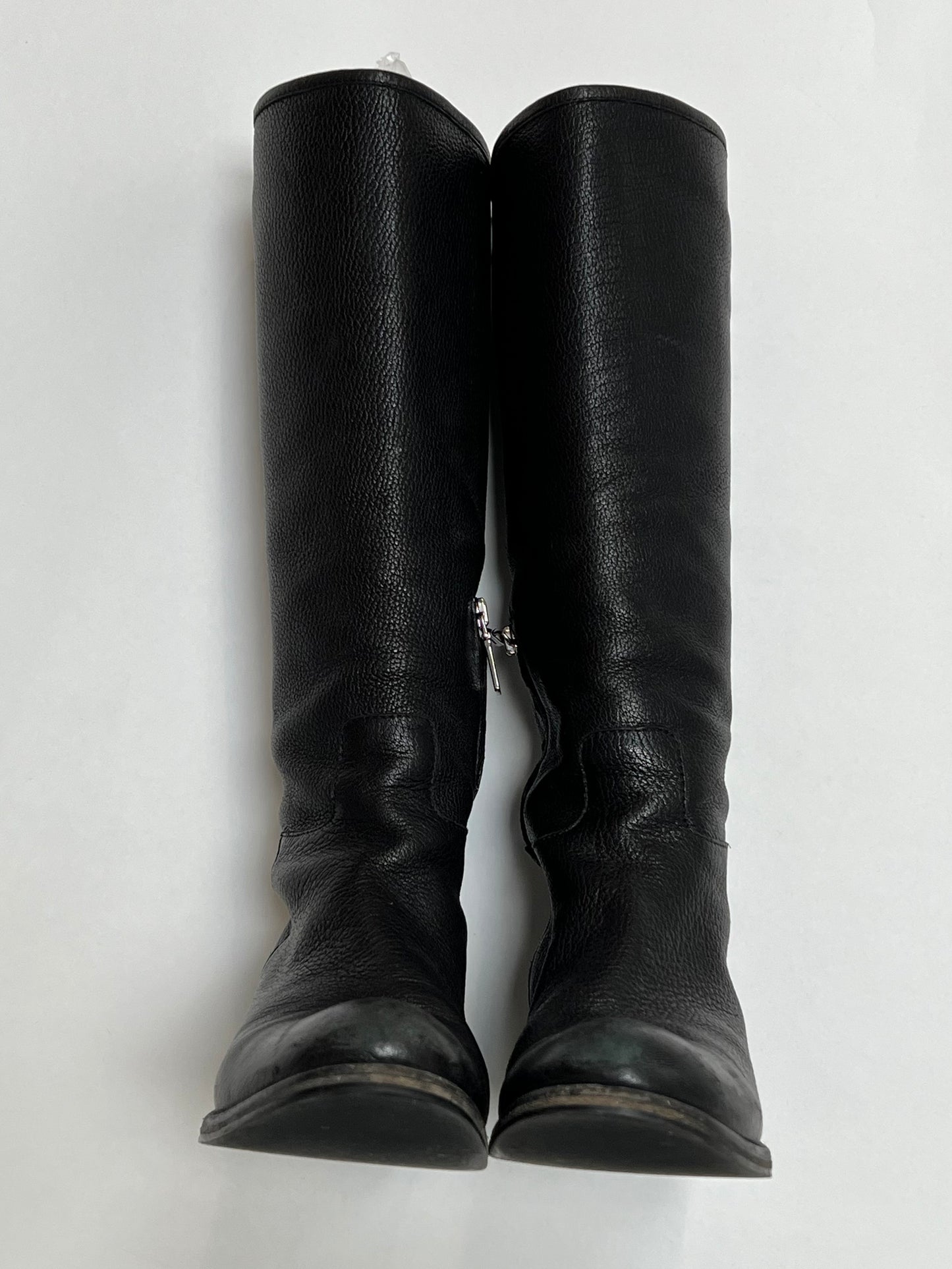 Prada black leather boots