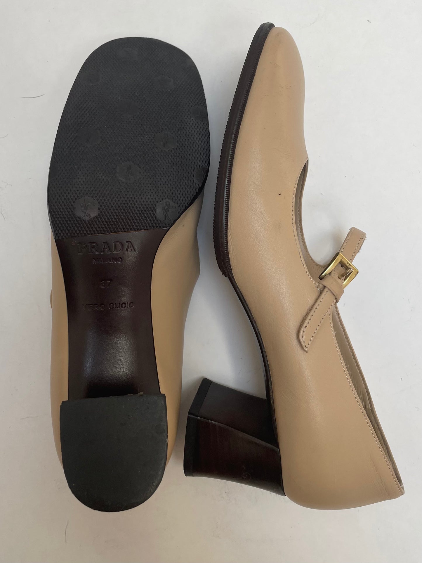 prada ivory mary janes