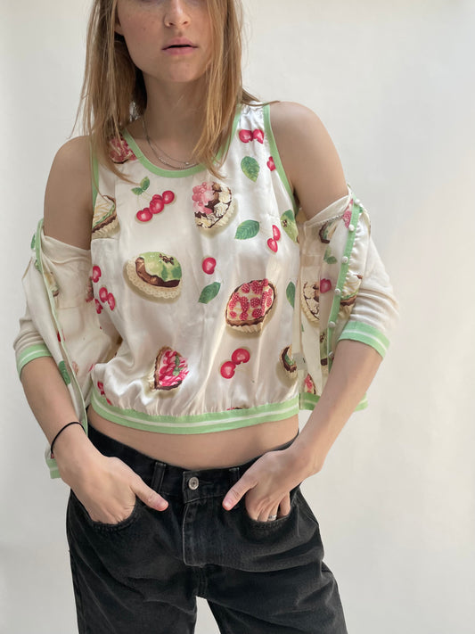 Blumarine top and cardigan set