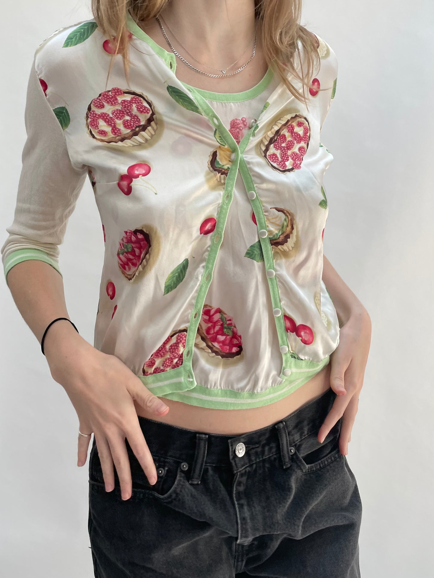 Blumarine top and cardigan set