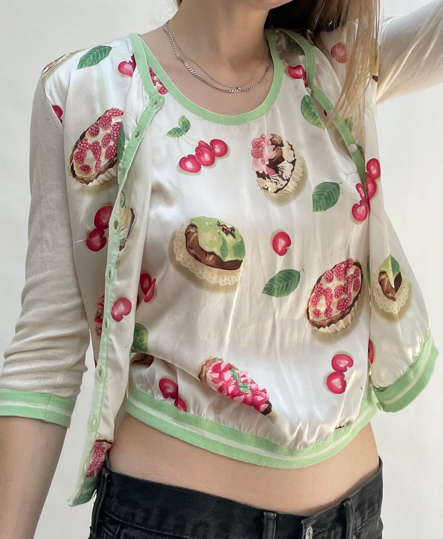 Blumarine top and cardigan set