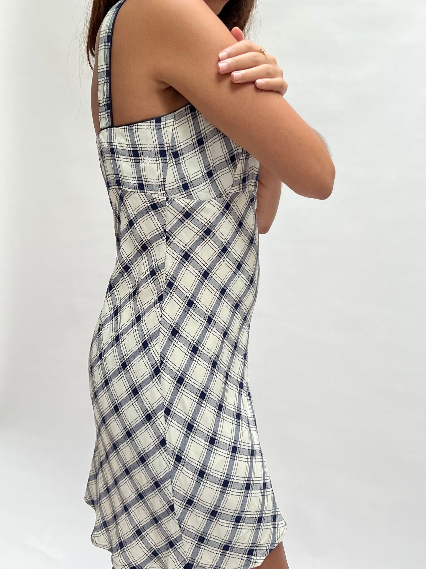 plaid mini dress