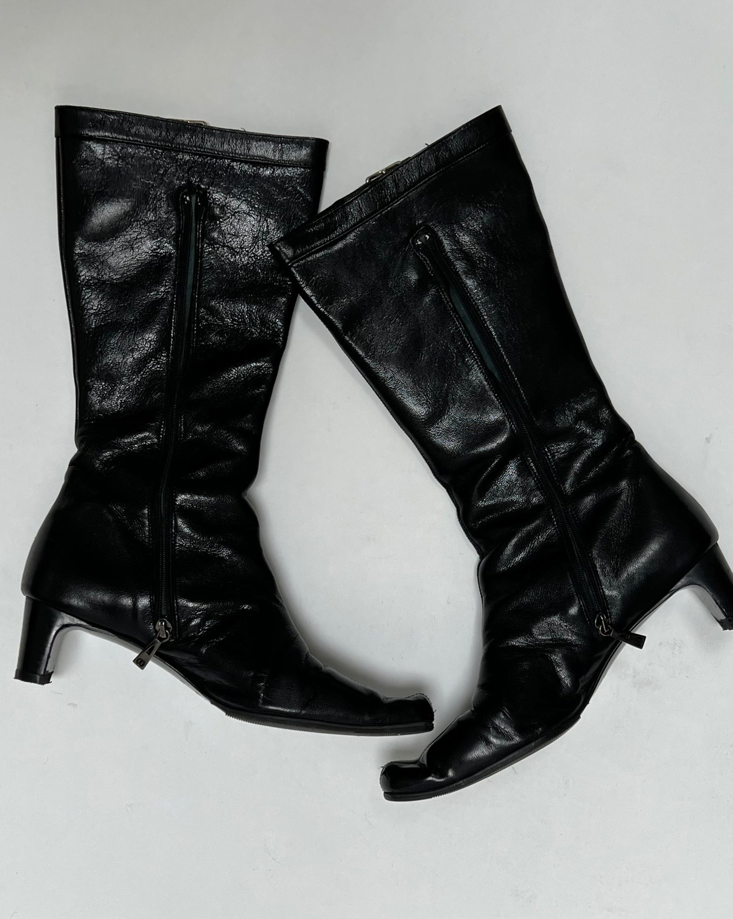 black buckle boots