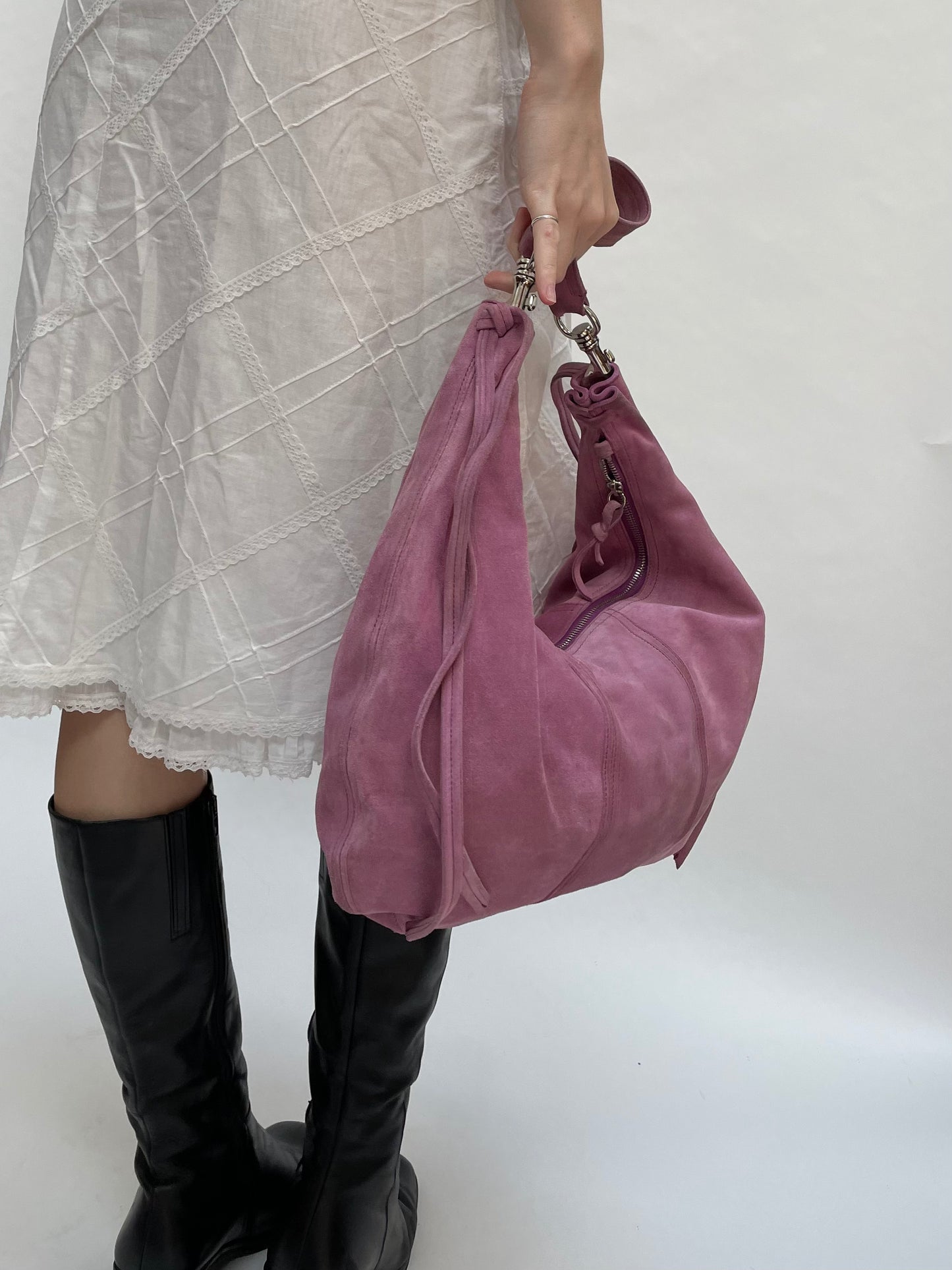 miu miu pink suede bag