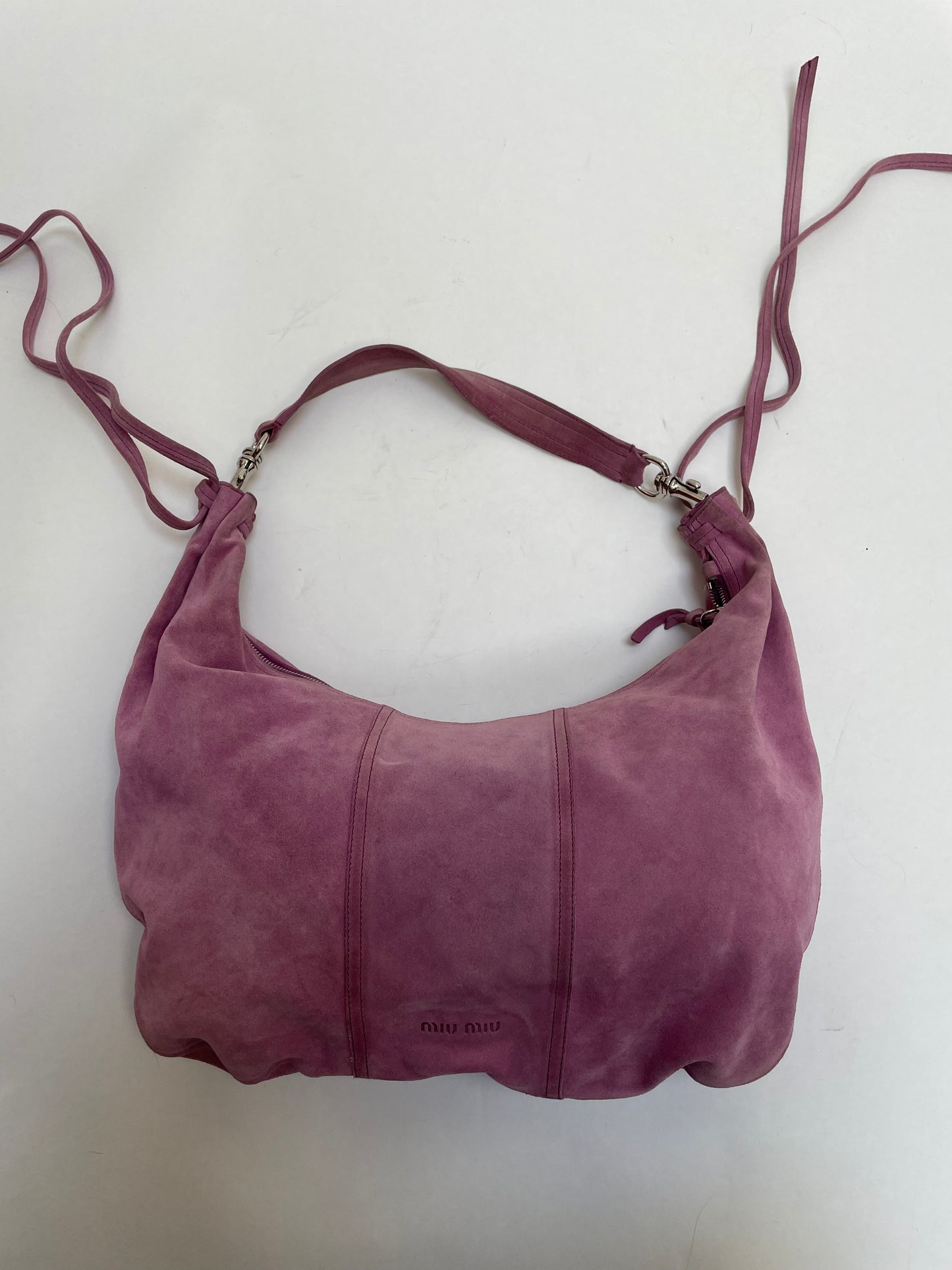 miu miu pink suede bag