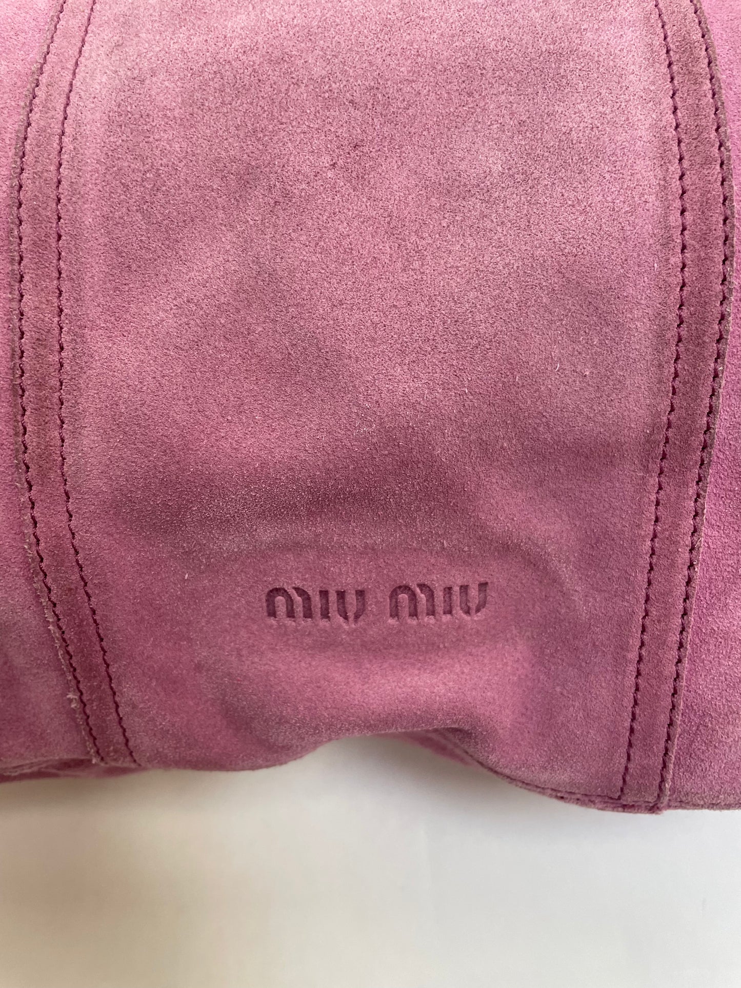 miu miu pink suede bag