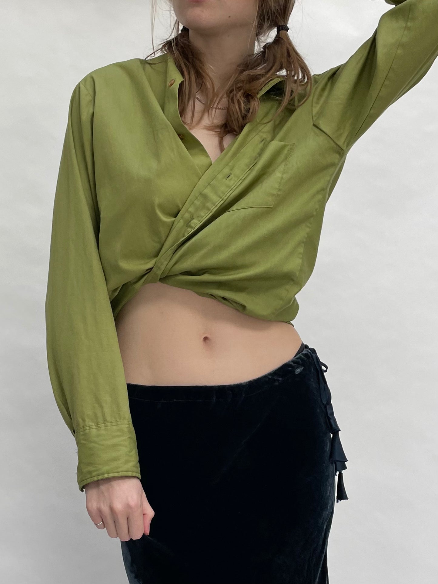 green button down