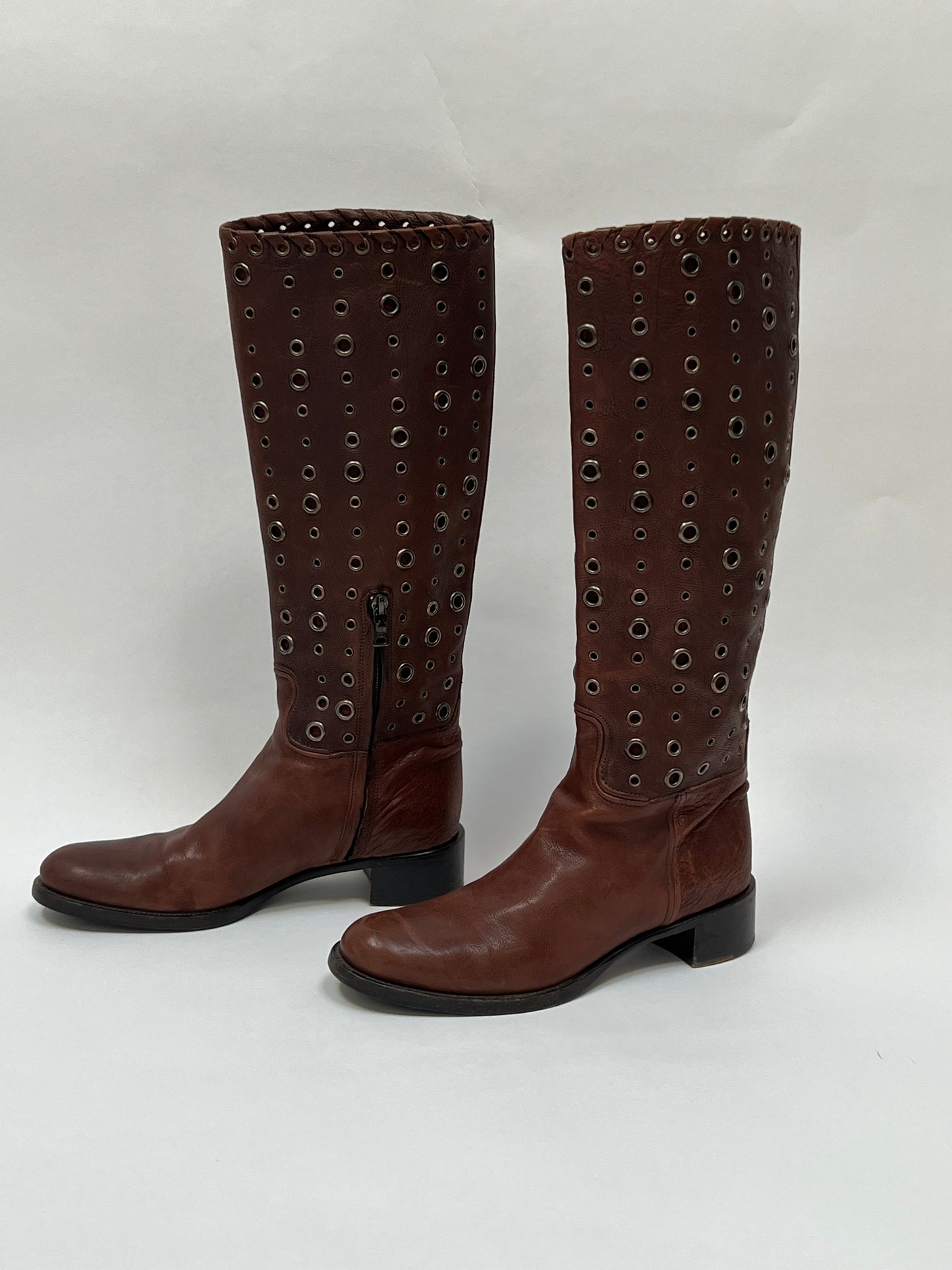 Prada grommet boots