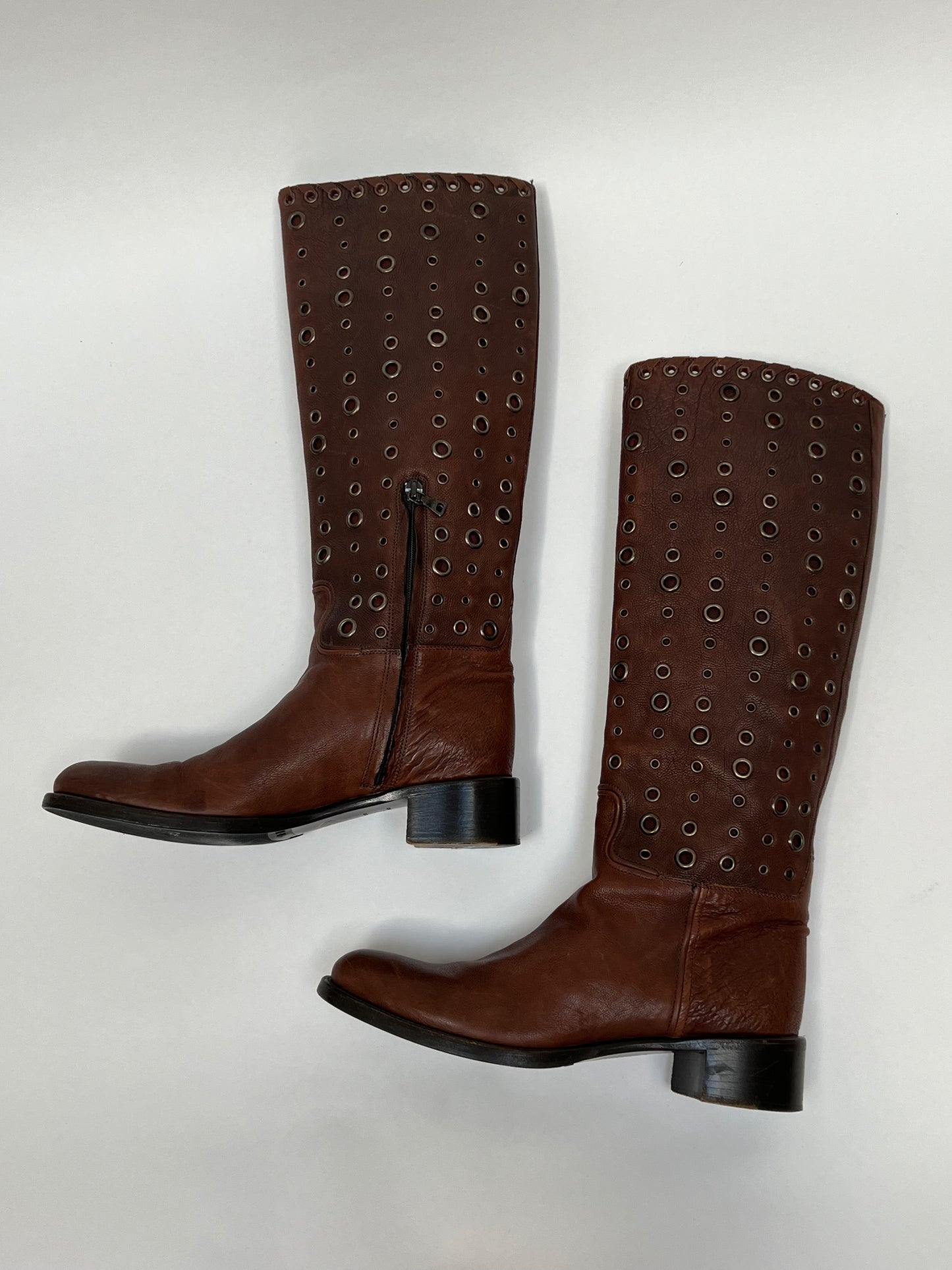 Prada grommet boots