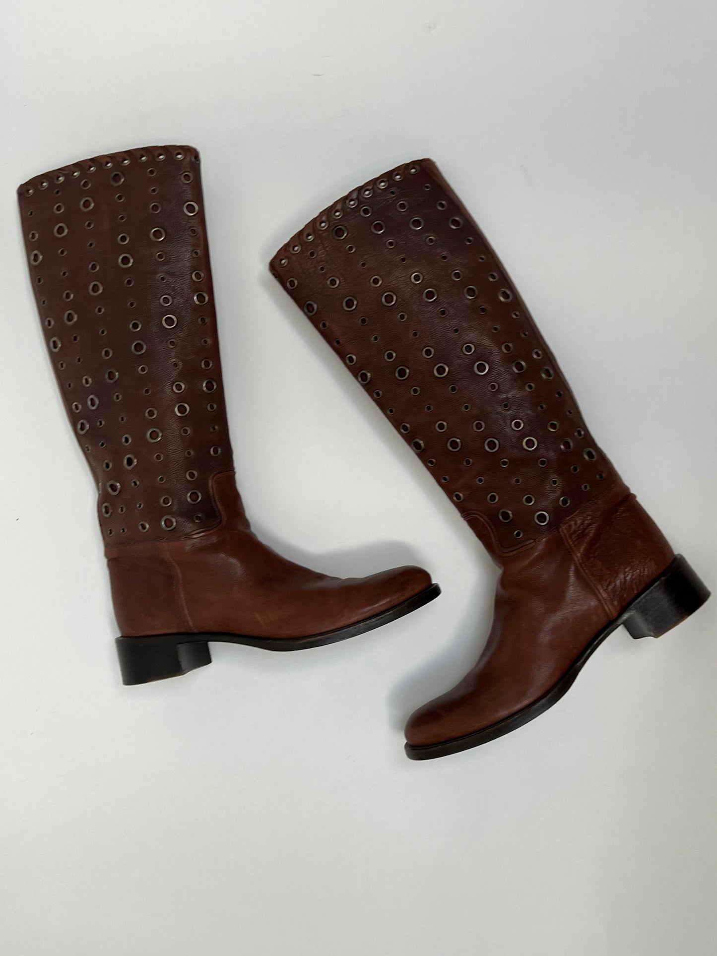 Prada grommet boots