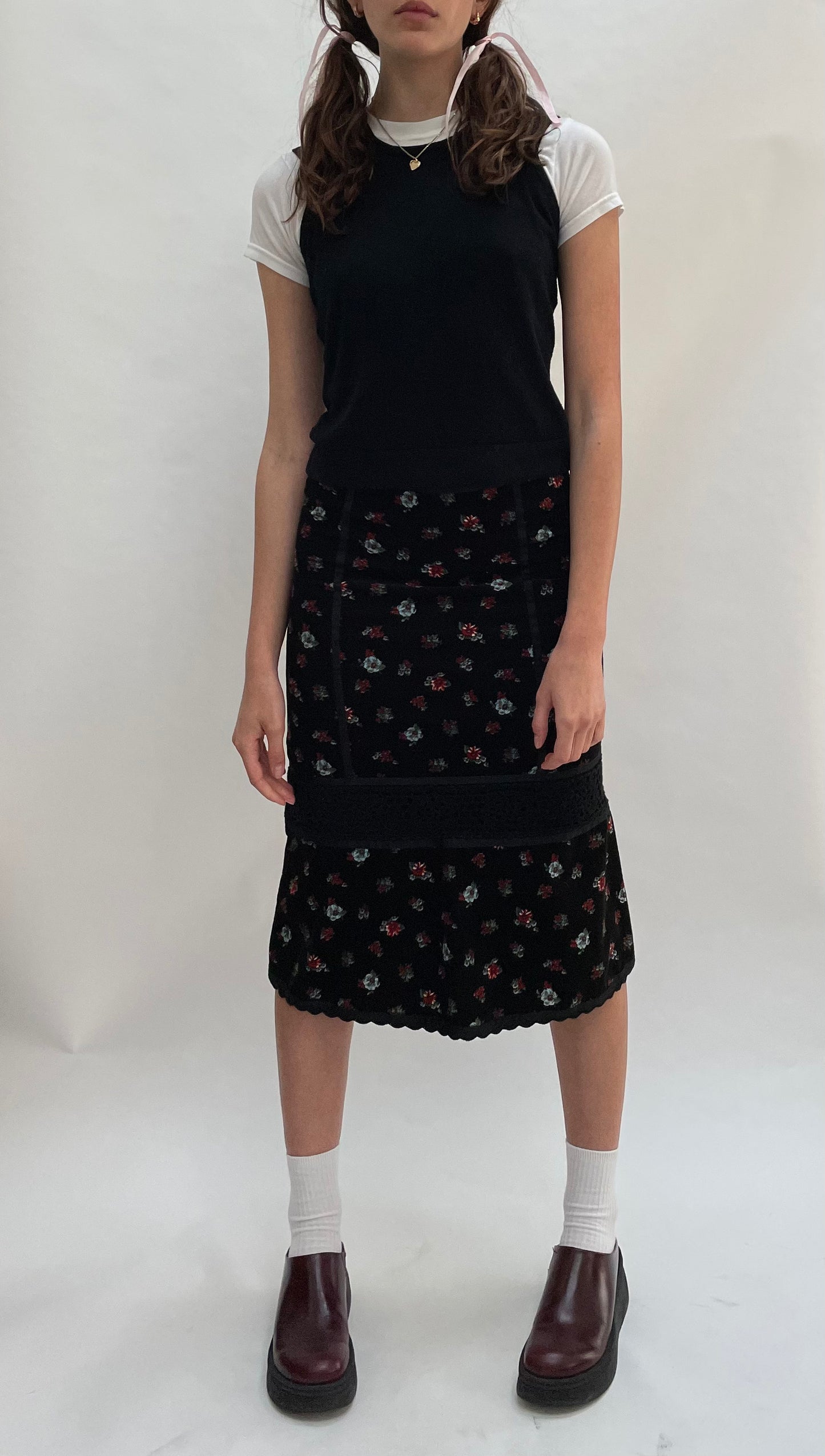 floral skirt