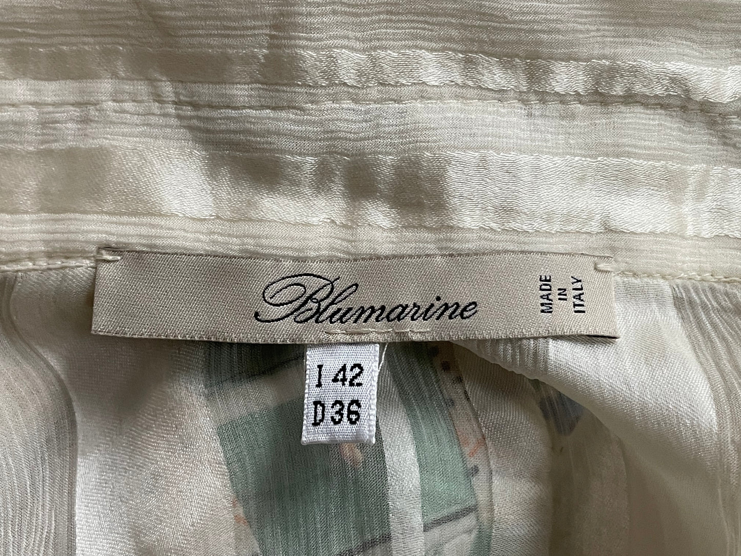 blumarine 100% silk top