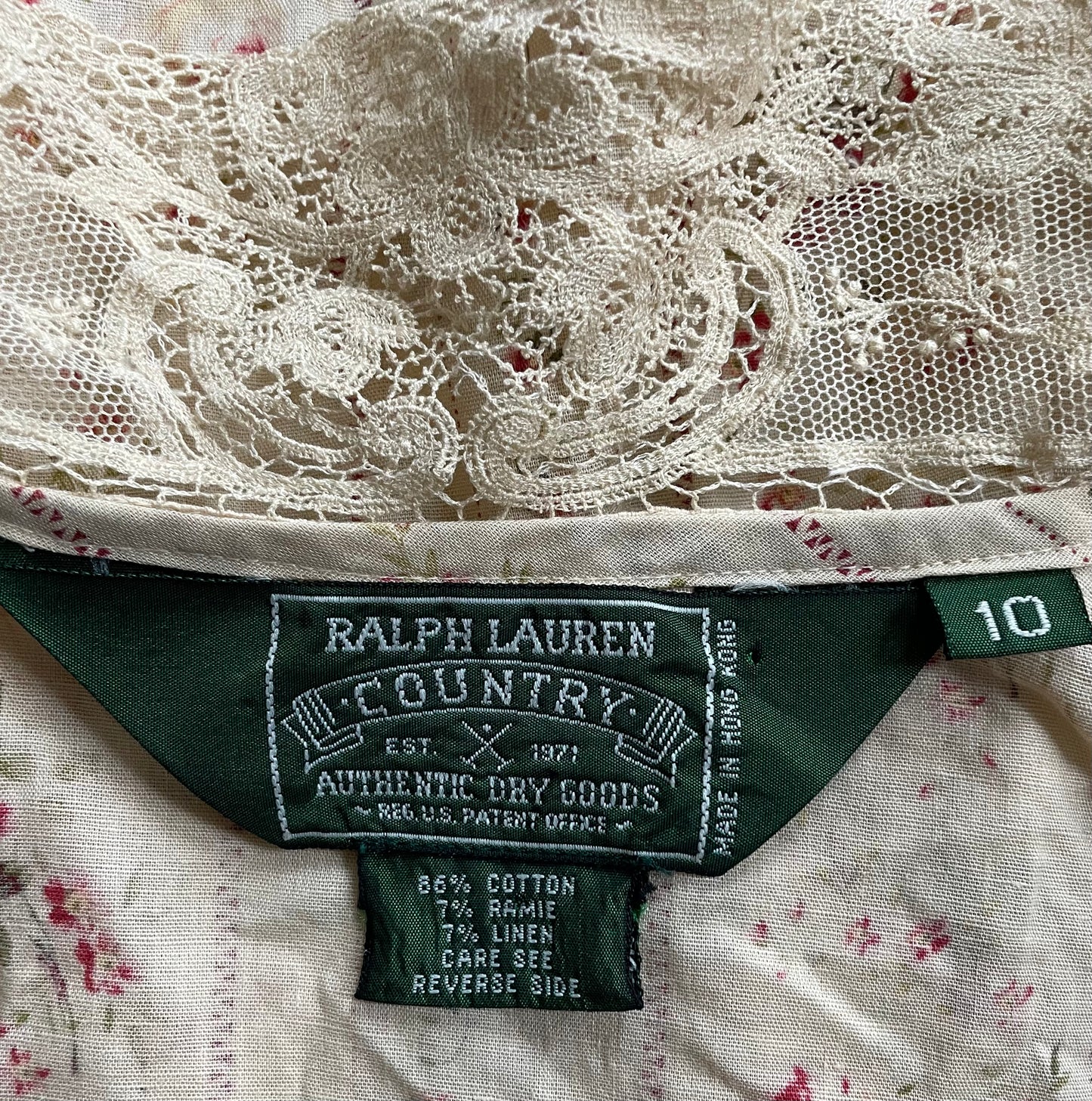 ralph lauren country lace button down