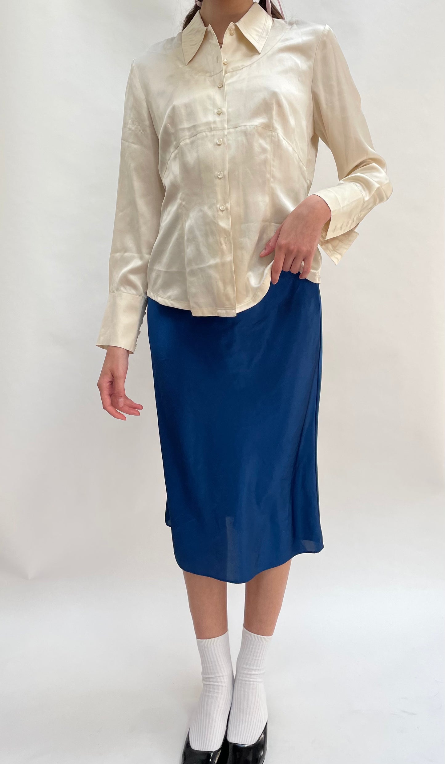 silk button down