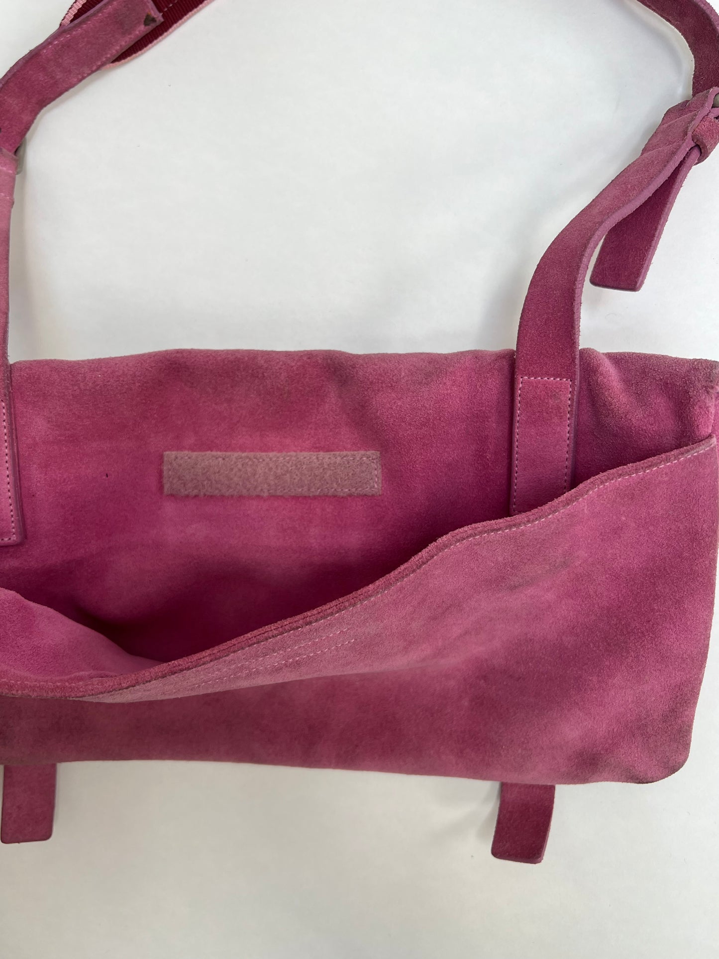 Miu Miu SS 2000 suede buckle bag