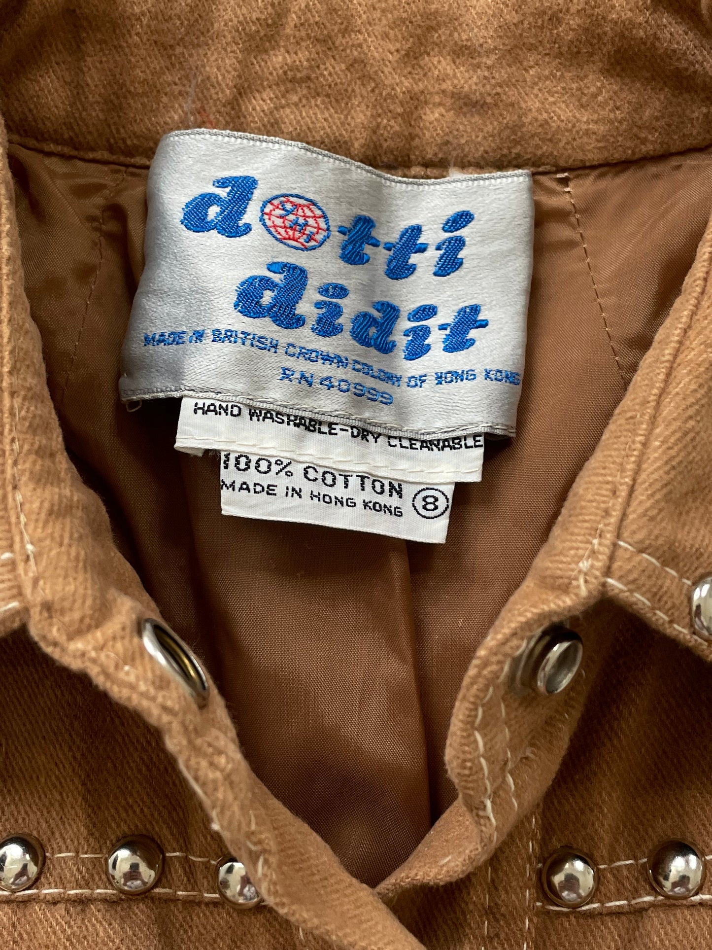 dotti didit brown studded shirt jacket