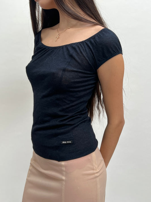 Miu Miu cashmere silk top