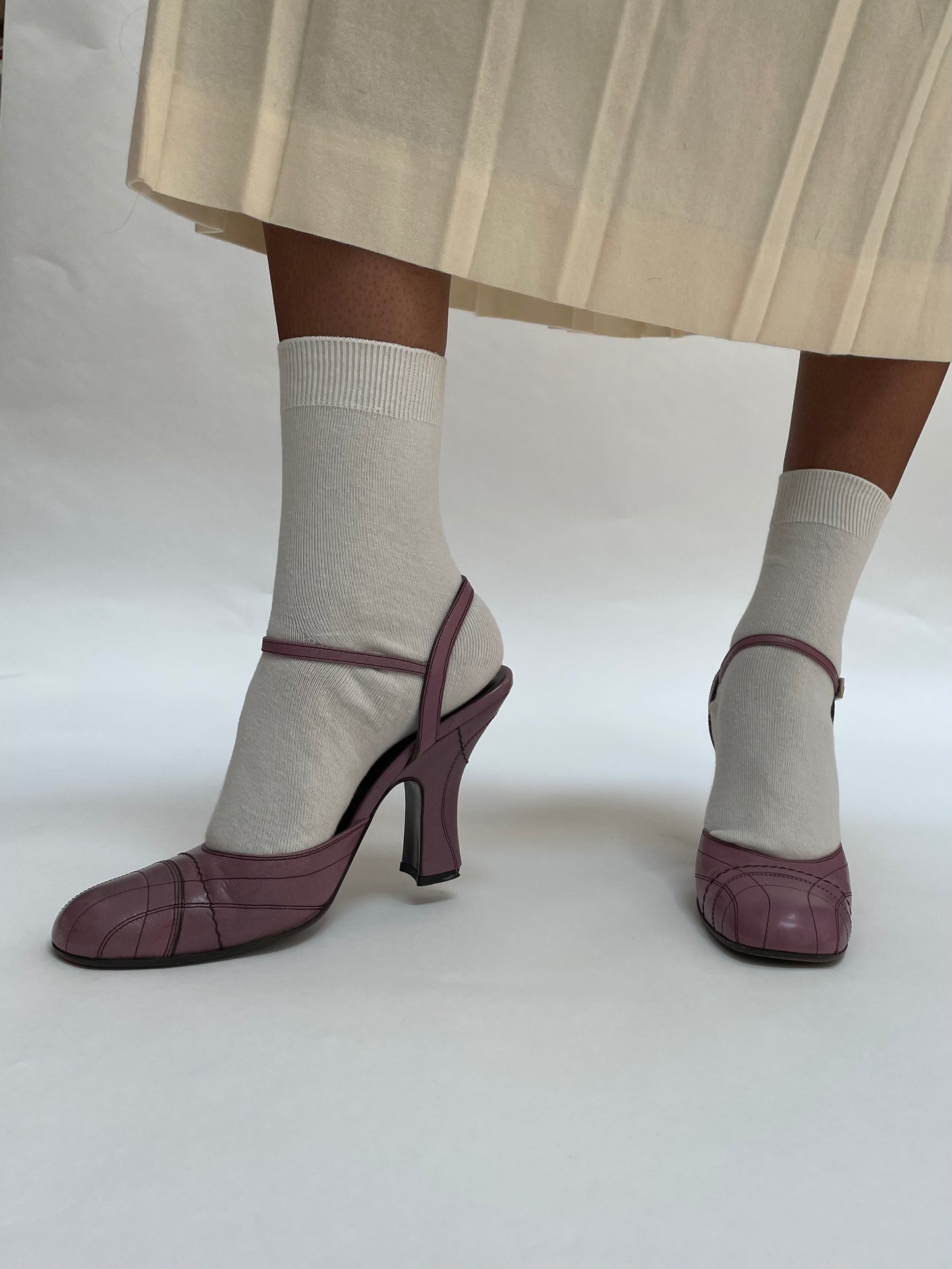 Prada slingback purple heel