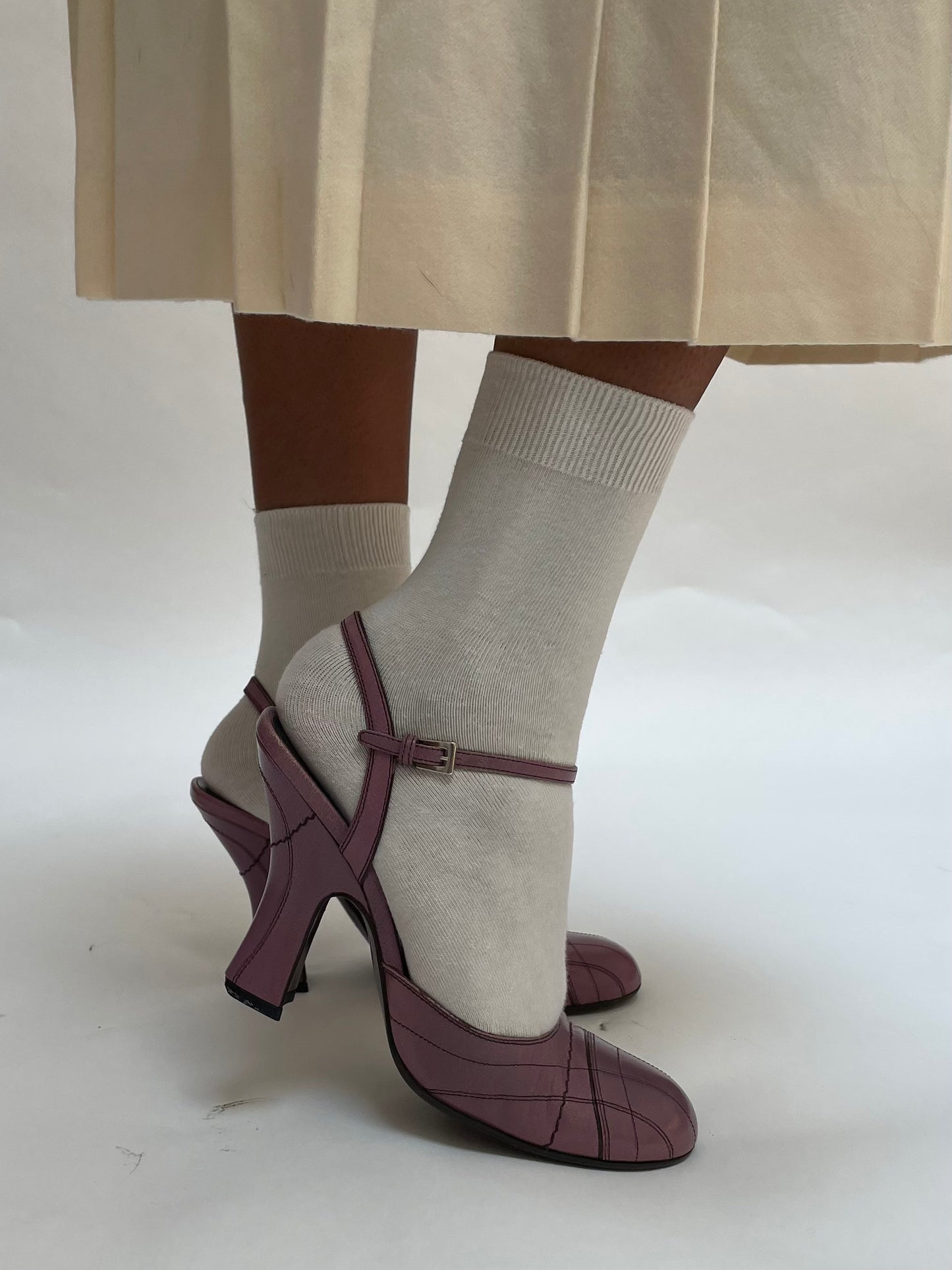 Prada slingback purple heel