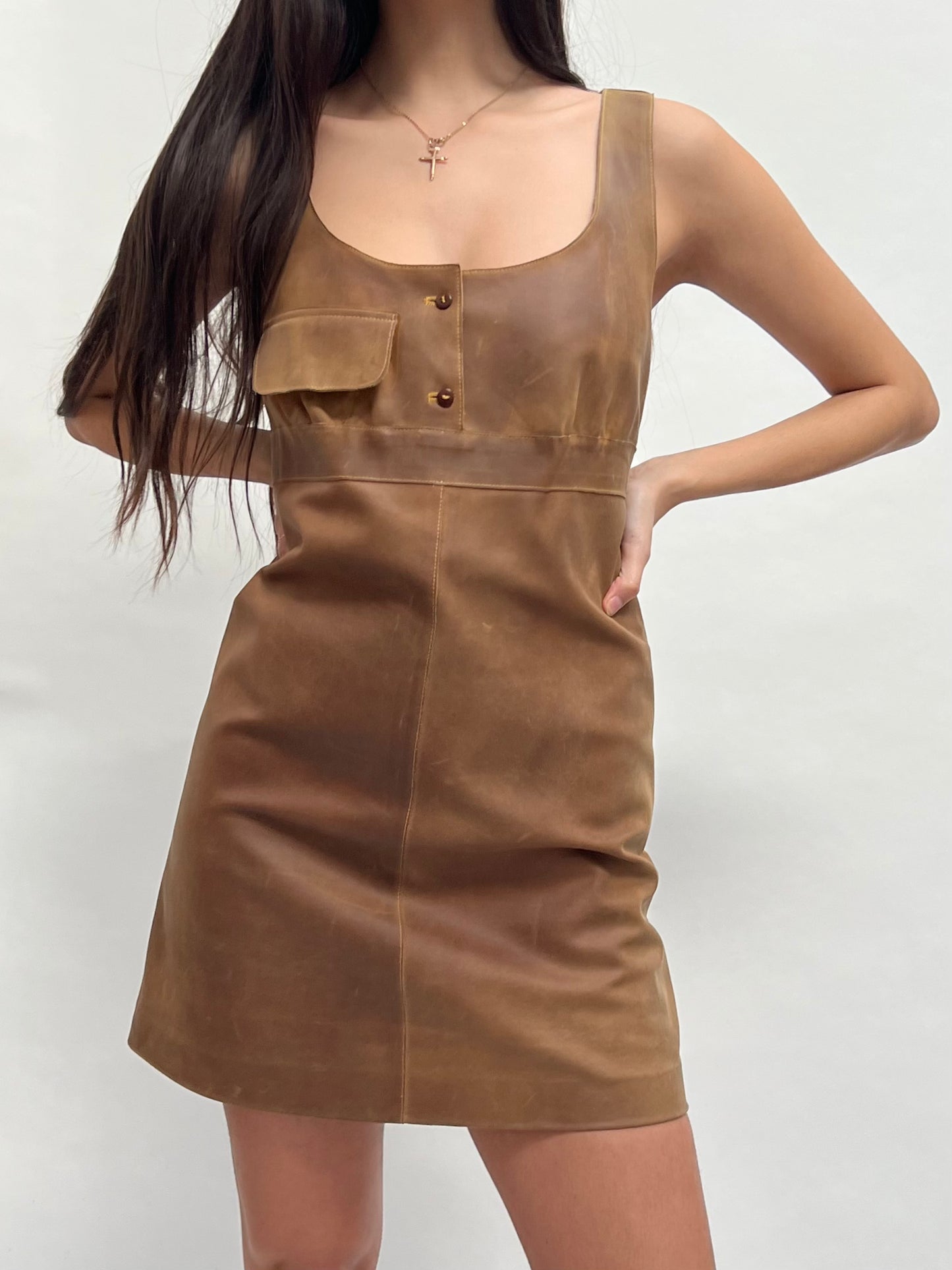 Miu Miu Fall 2001 leather dress