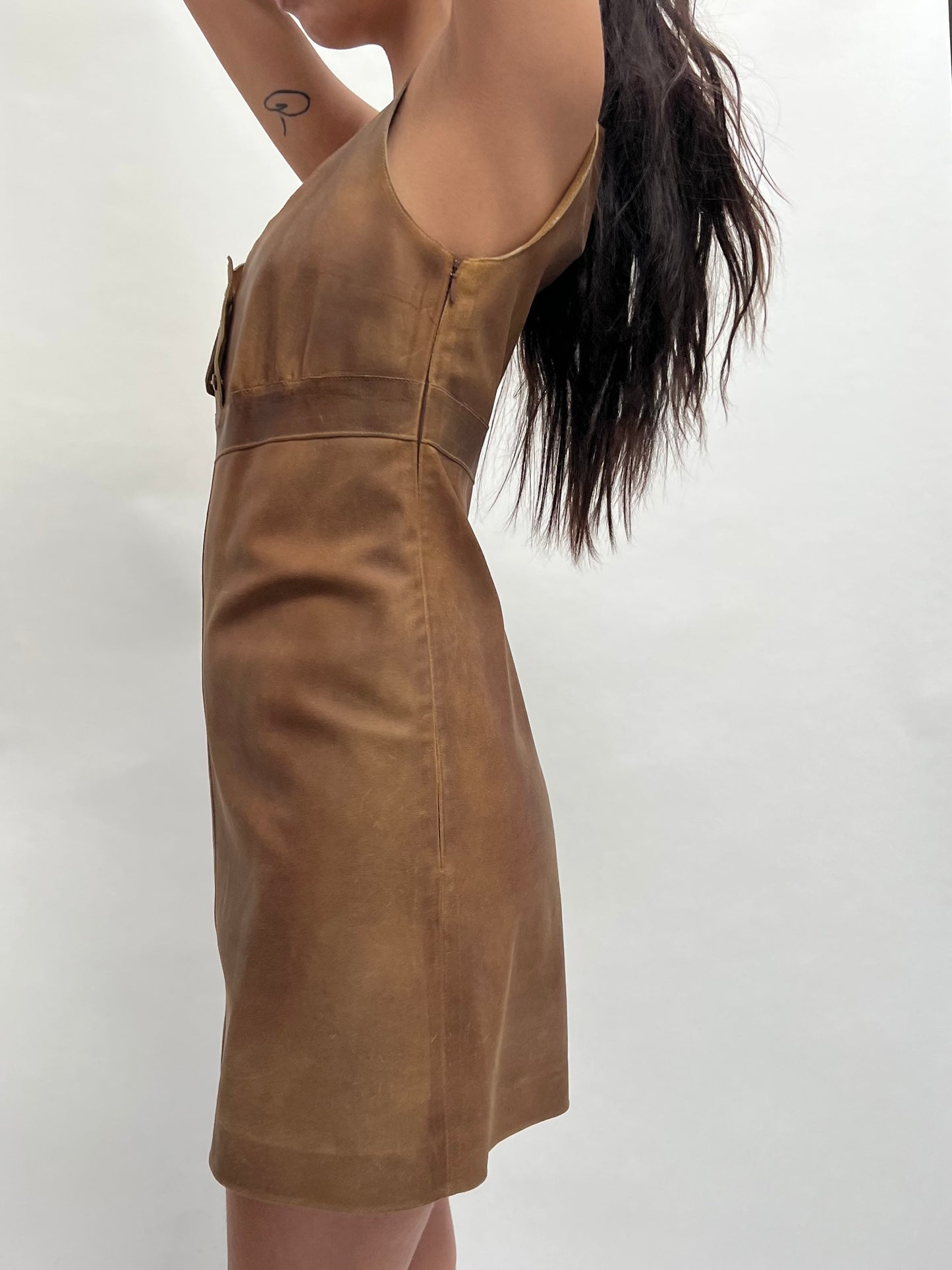 Miu Miu Fall 2001 leather dress