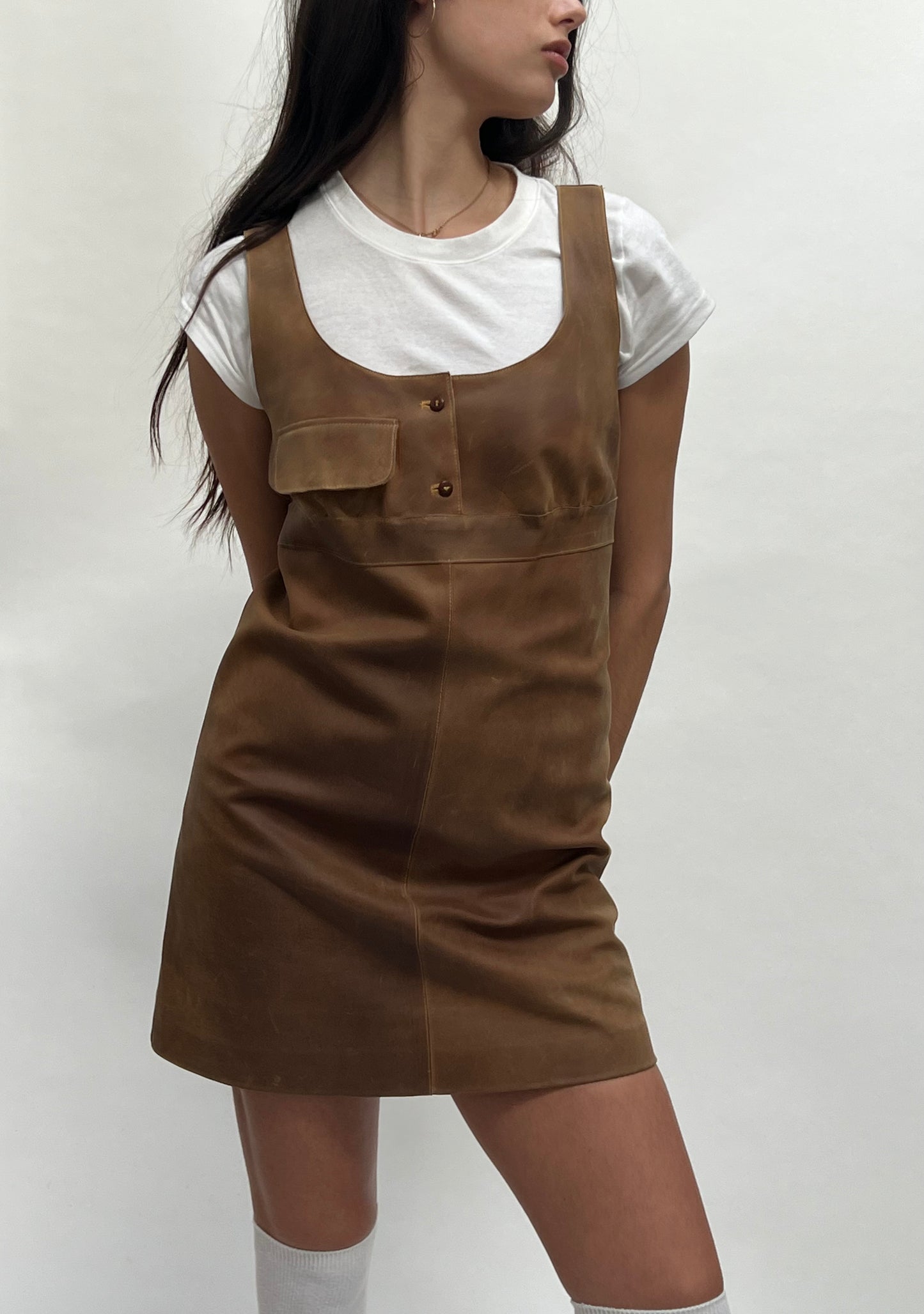 Miu Miu Fall 2001 leather dress