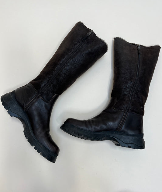 prada lug sole fur boot