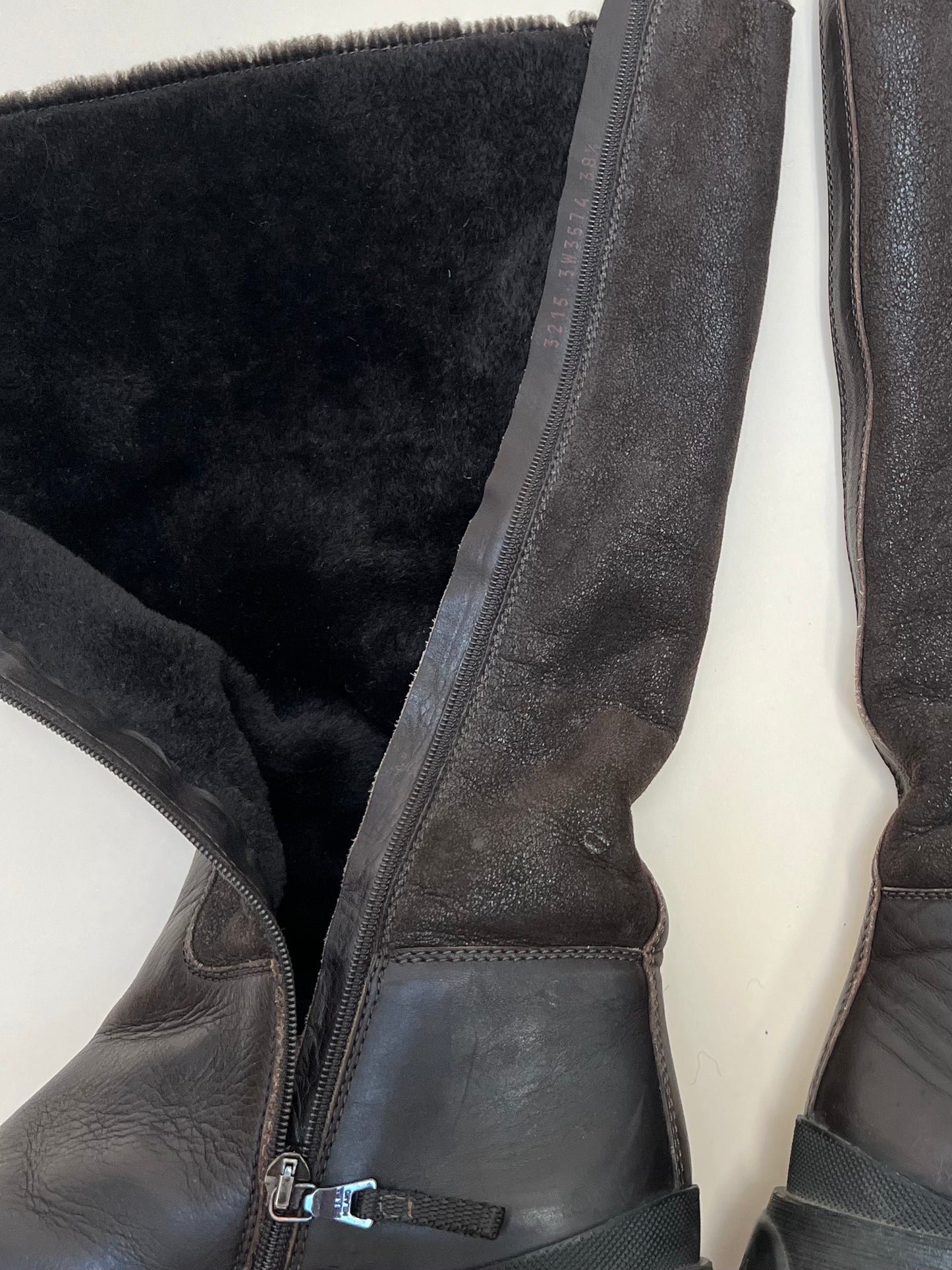 prada lug sole fur boot
