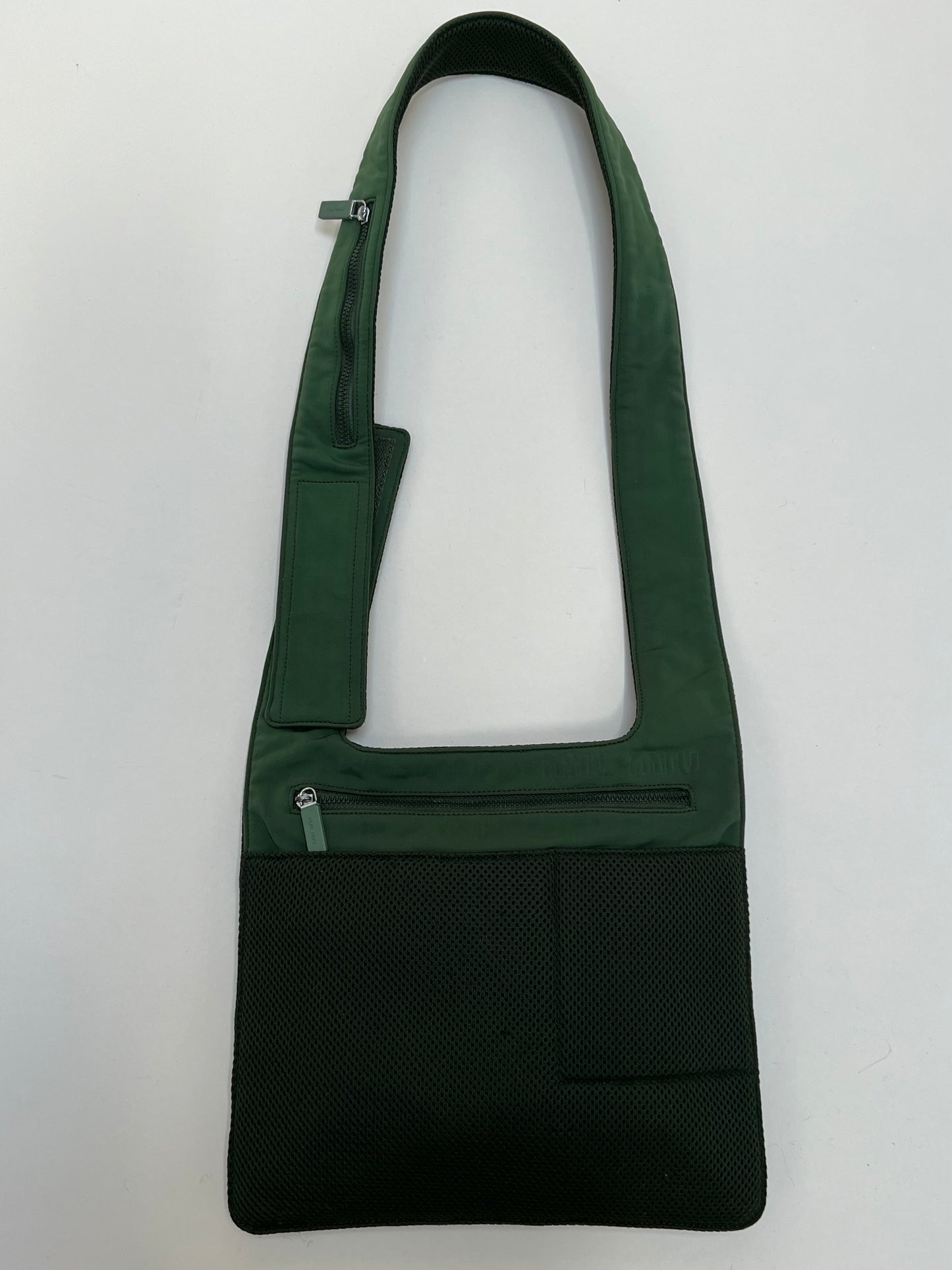 Miu Miu 1999 mesh neoprene sling bag